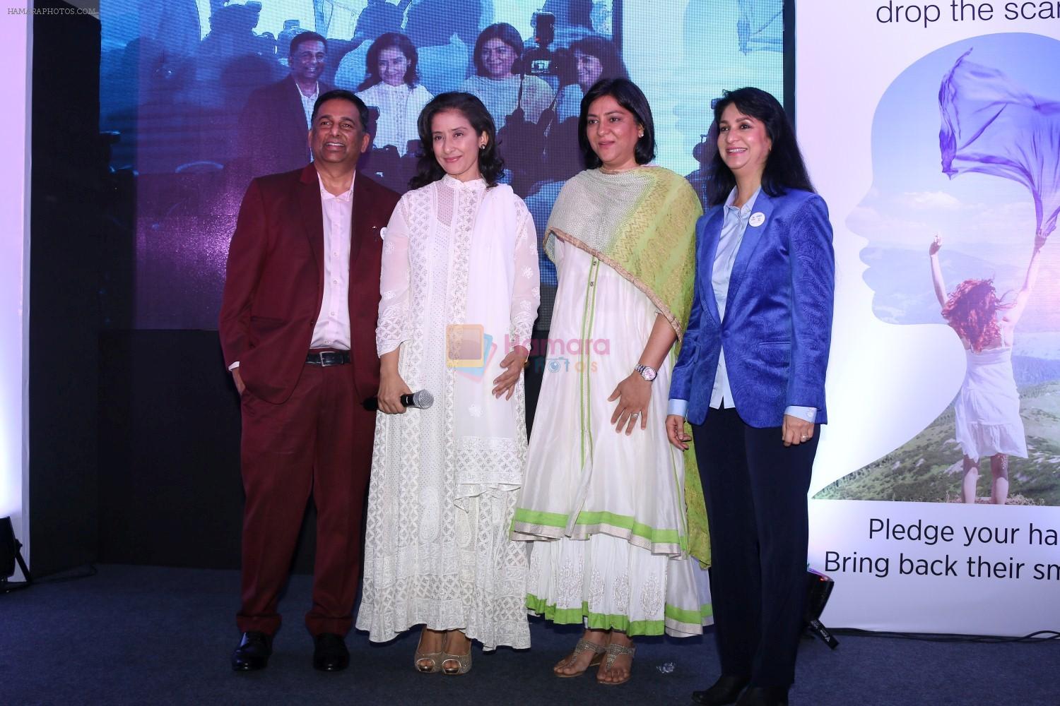 Priya Dutt, Manisha Koirala at the Finale Of Nargis Dutt Foundation Social Cause Campain-My Hair For Cancer on 18th April 2017