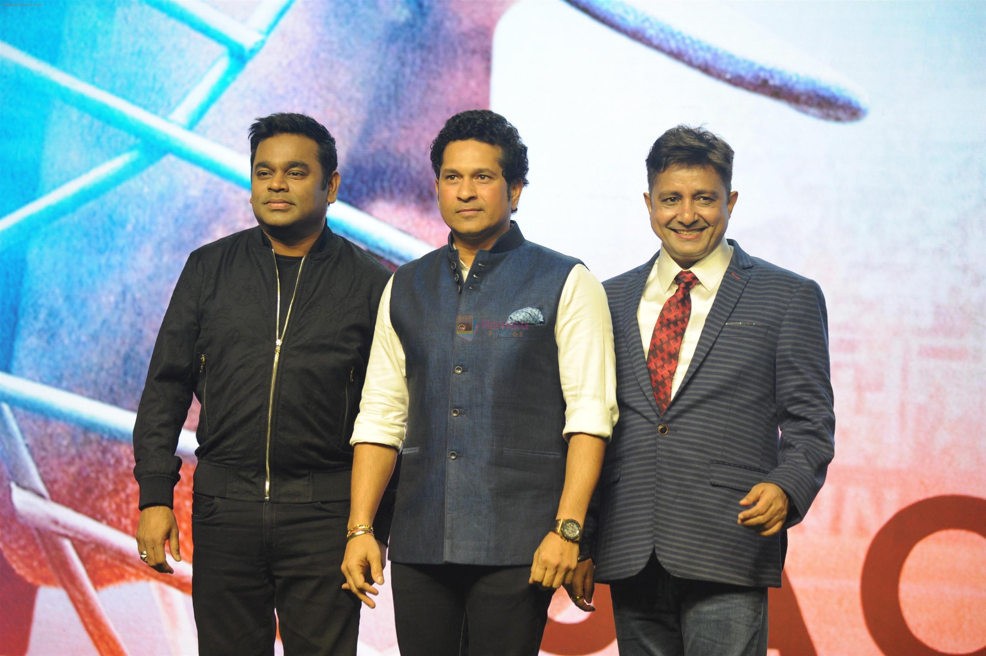 A R Rahman, Sachin Tendulkar, Sukhwinder Singh at the Song launch of Sachin Tendulkar's biographical Film Sachin A Billion Dreams on 10th May 2017