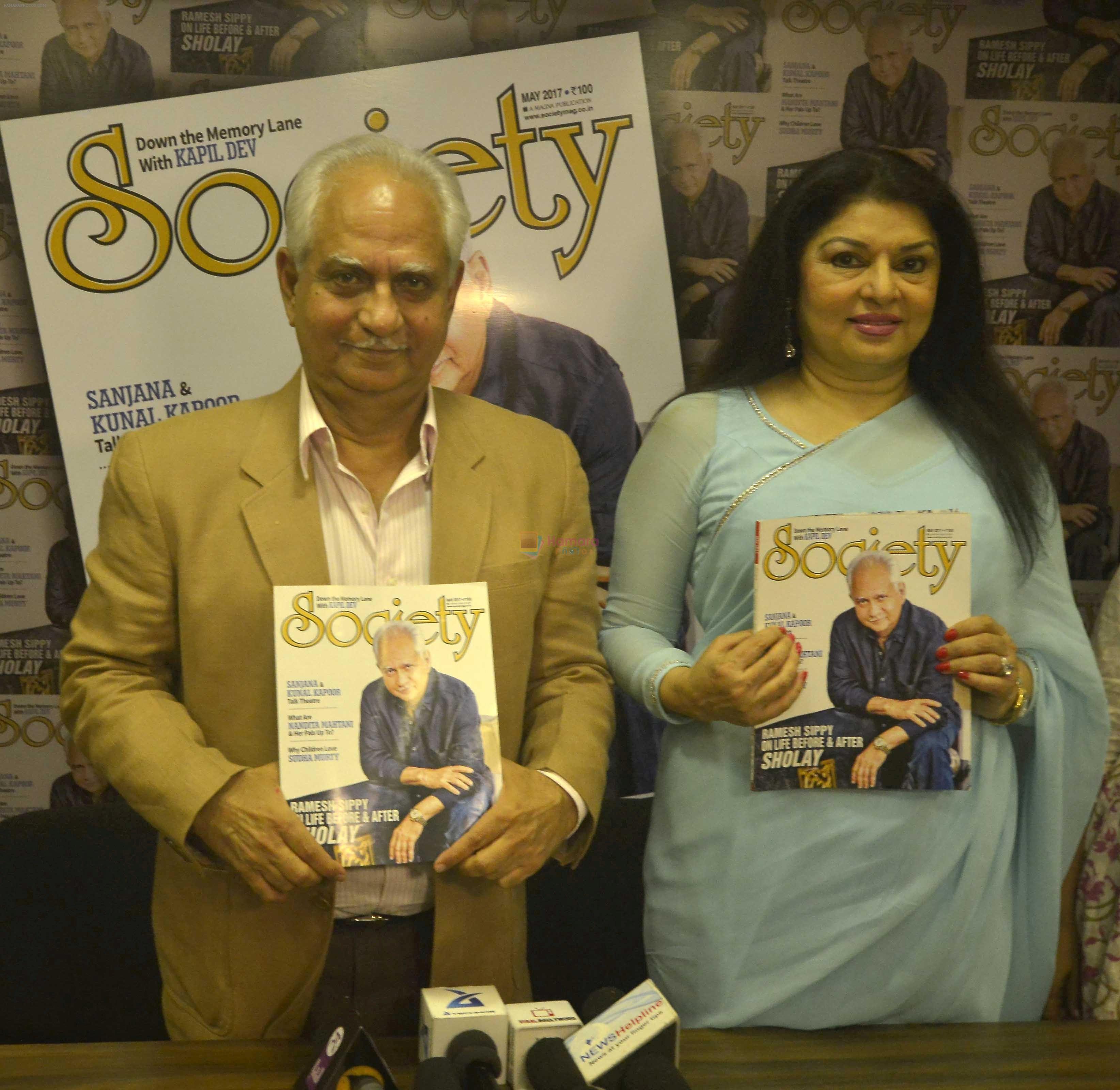 Ramesh Sippy, Kiran Juneja at The Launch Of The May Issue Of Society Magazine By Ramesh Sippy on 15th May 2017