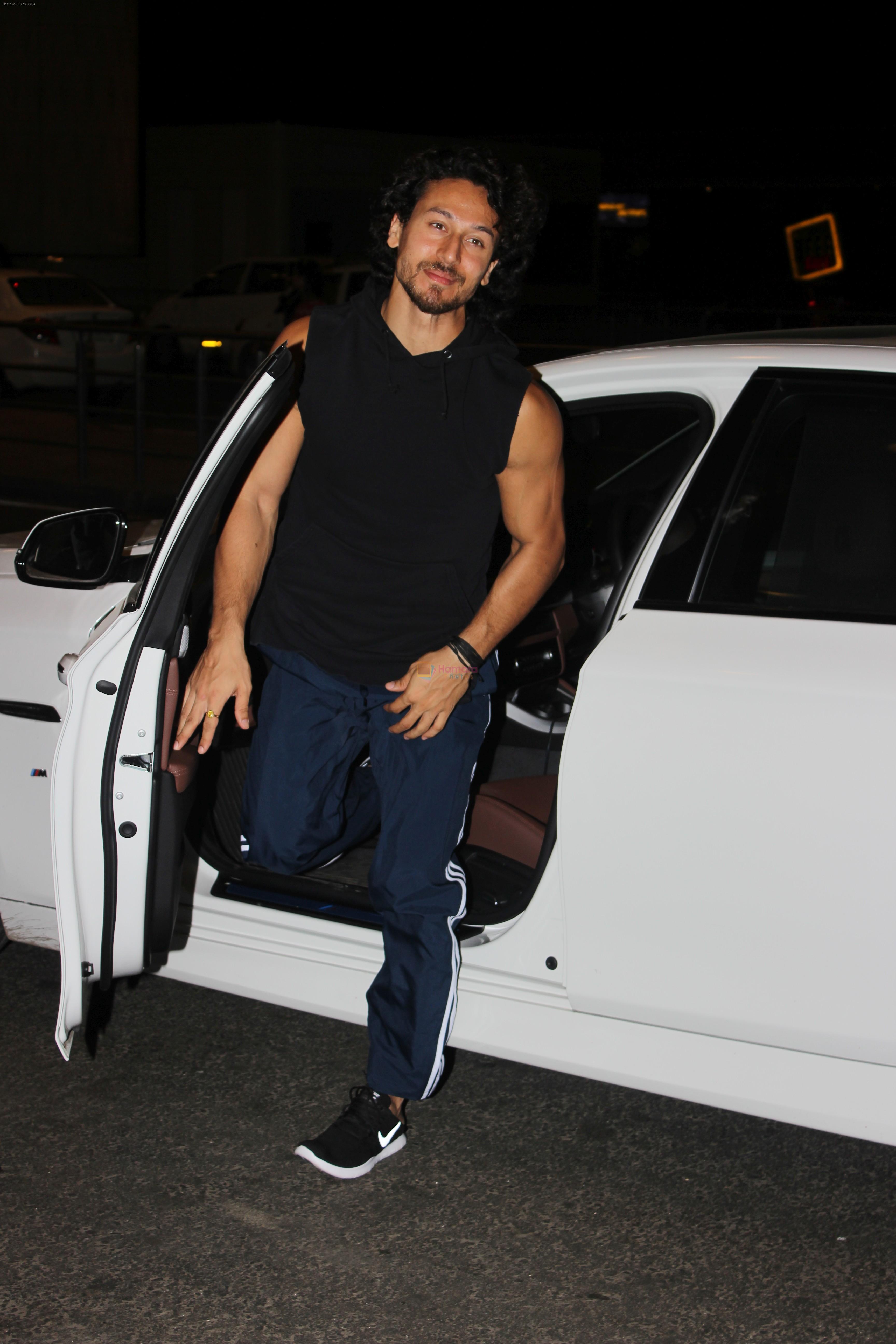 Tiger shroff spotted at international airport on 20th May 2017
