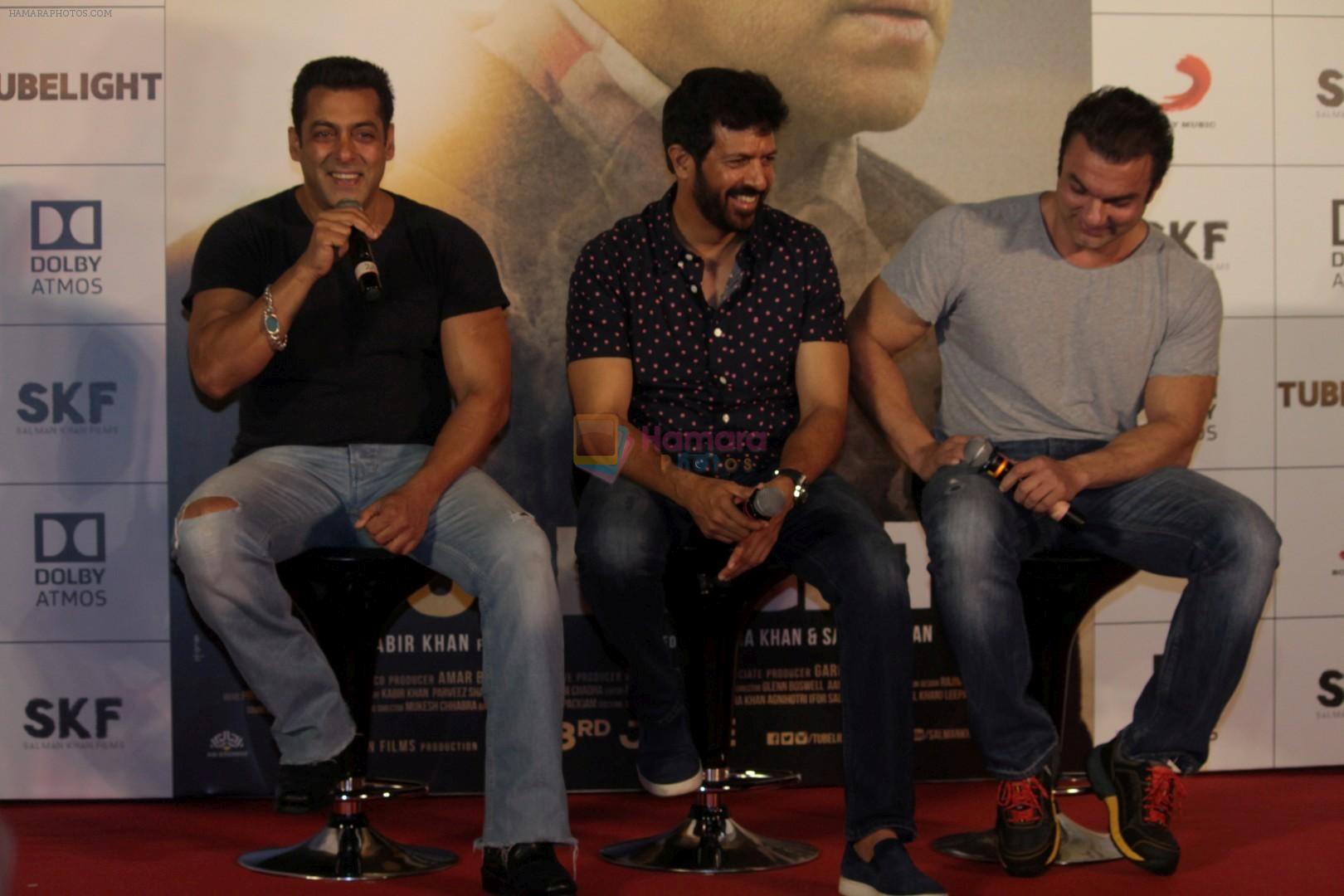 Salman Khan,Kabir Khan, Sohail Khan at the Trailer Launch Of Film Tubelight on 25th May 2017