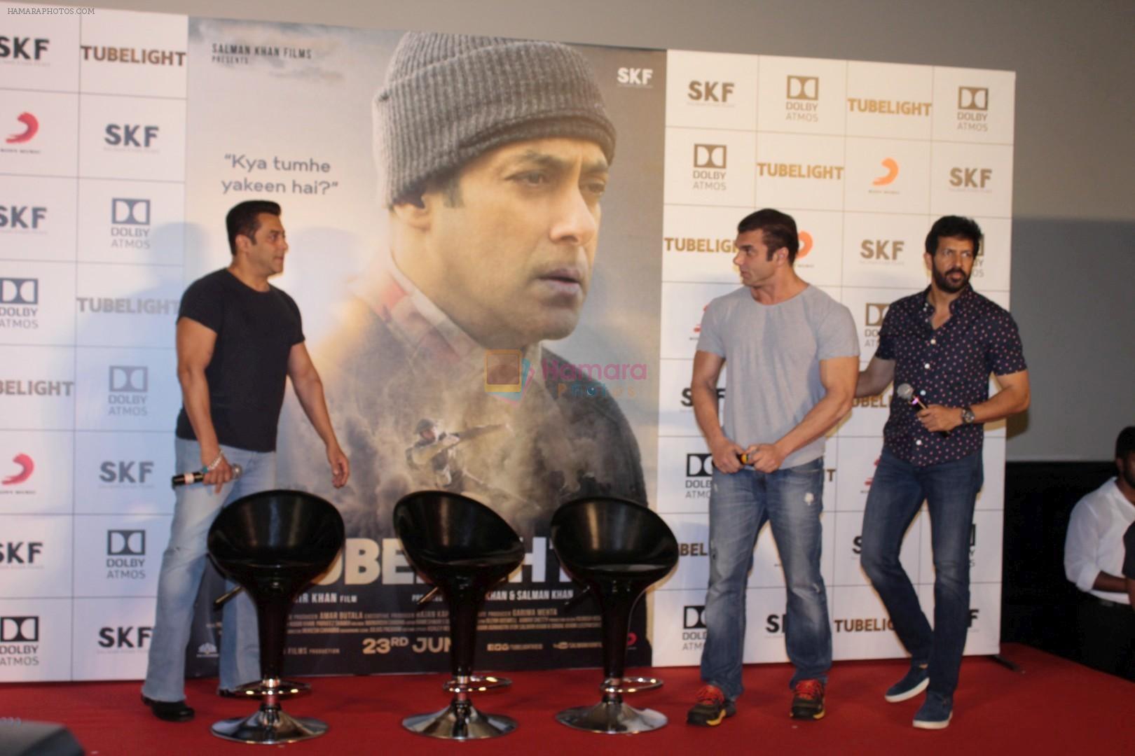 Salman Khan, Sohail Khan, Kabir Khan at the Trailer Launch Of Film Tubelight on 25th May 2017
