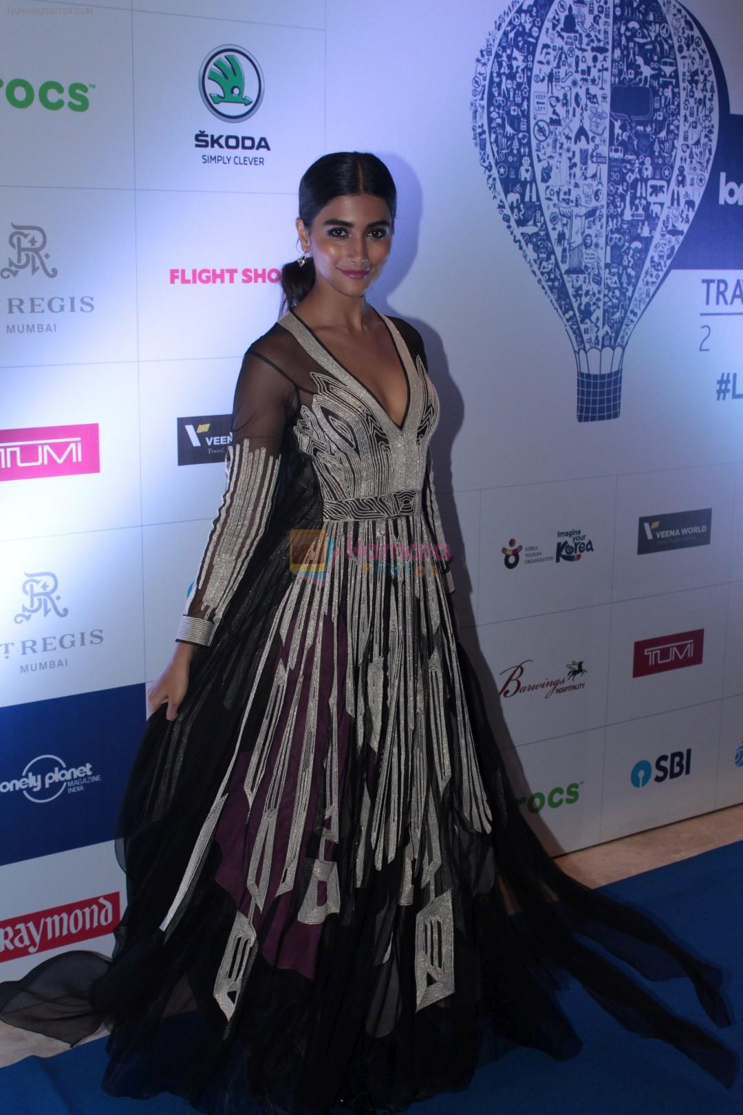 Pooja Hegde at the Red Carpet Of 6th Lonely Planet Magazine India Travel Awards on 25th May 2017