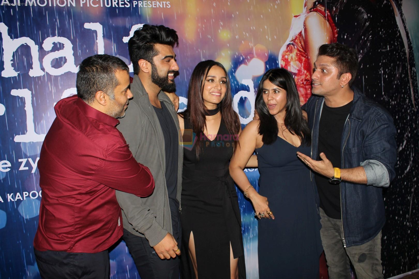 Ekta Kapoor, Arjun Kapoor, Shraddha Kapoor, Mohit Suri at the Success Party Of Film Half Girlfriend on 27th May 2017