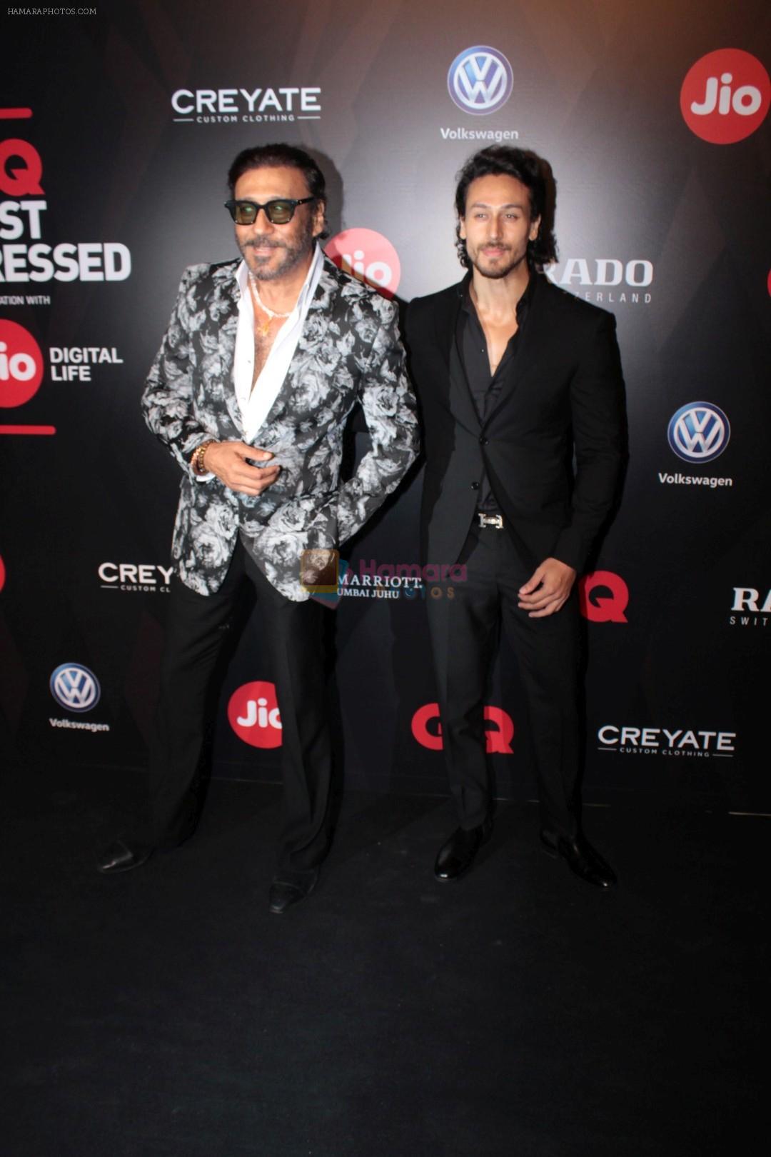 Tiger Shroff, Jackie Shroff at Star Studded Red Carpet For GQ Best Dressed 2017 on 4th June 2017