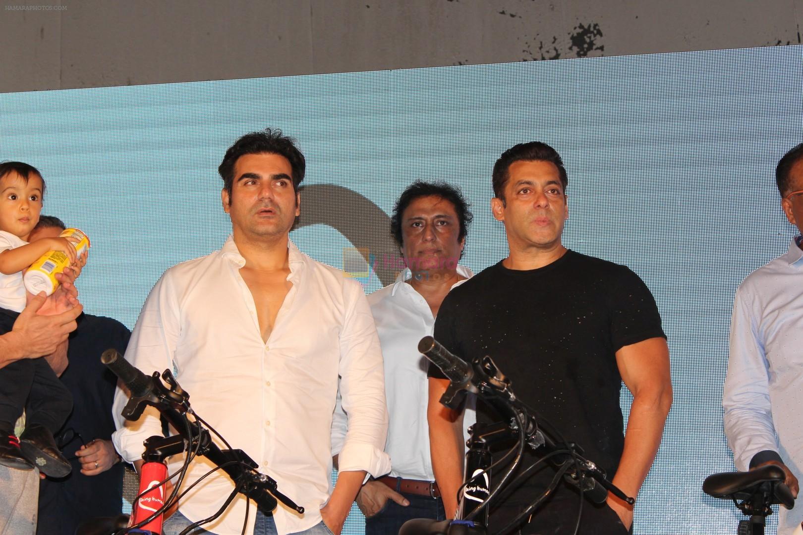 Salman Khan, Arbaaz Khan at the Launch Of Being Human Electric Cycles on 5th June 2017
