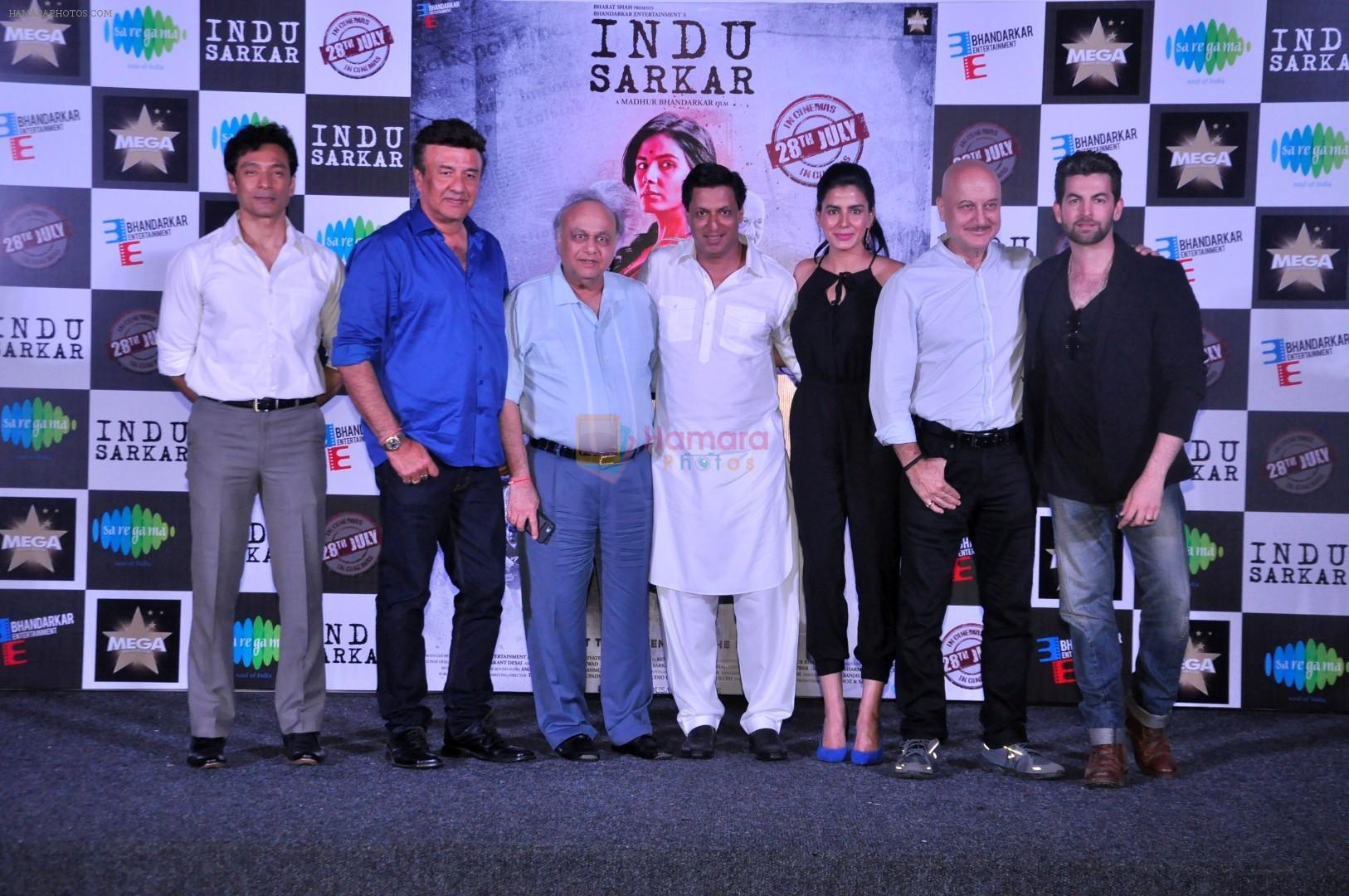 Tota Roy Chowdhury, Kirti Kulhari, Neil Nitin Mukesh, Anupam Kher, Madhur Bhandarkar at the Trailer Launch Of Film Indu Sarkar in Mumbai on 16th June 2017