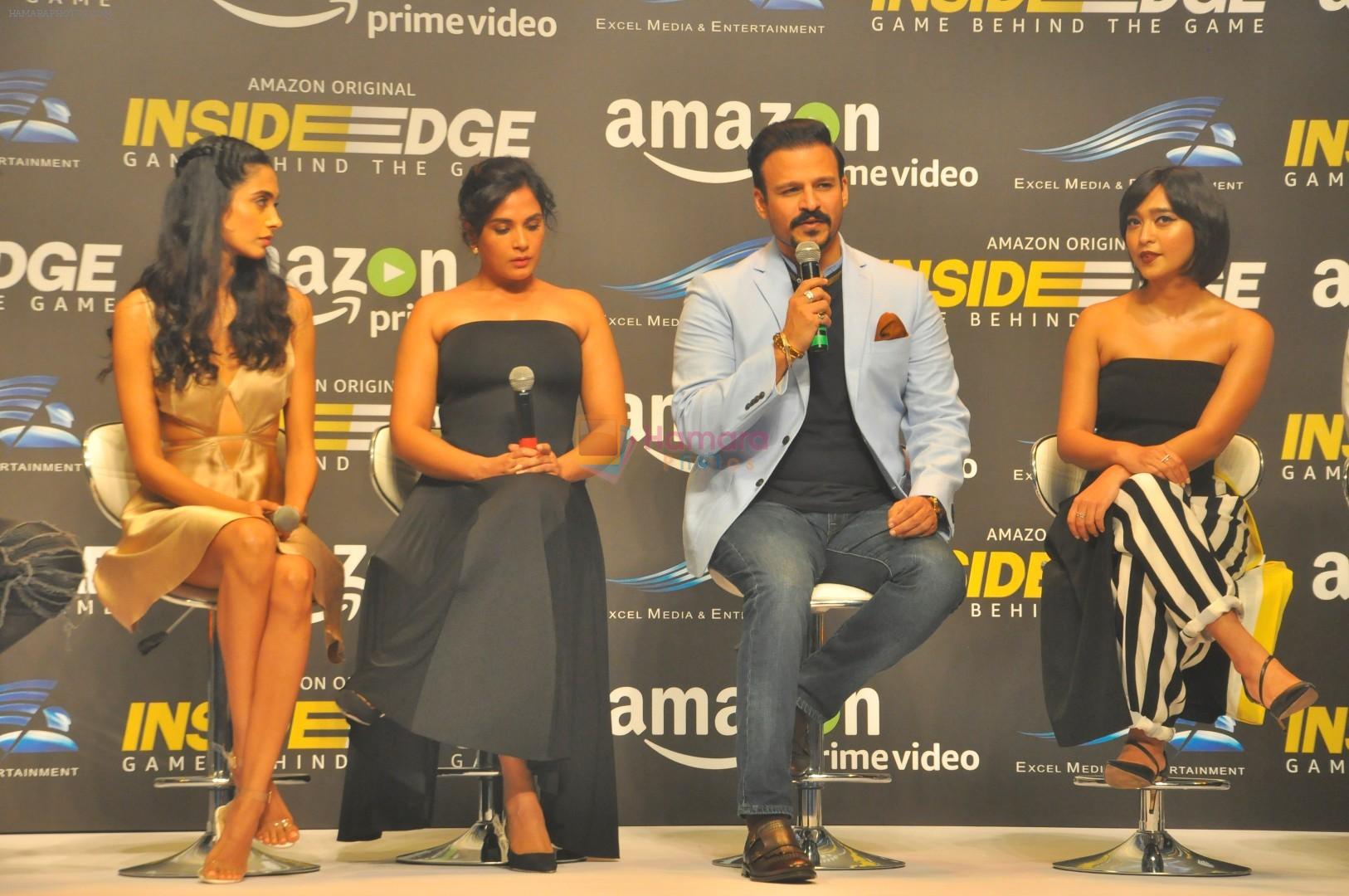 Sarah Jane Dias, Richa Chadda, Vivek Oberoi, Sayani Gupta at Trailer Launch Of Indiai's 1st Amazon Prime Video Original Series Inside Edge on 16th June 2017