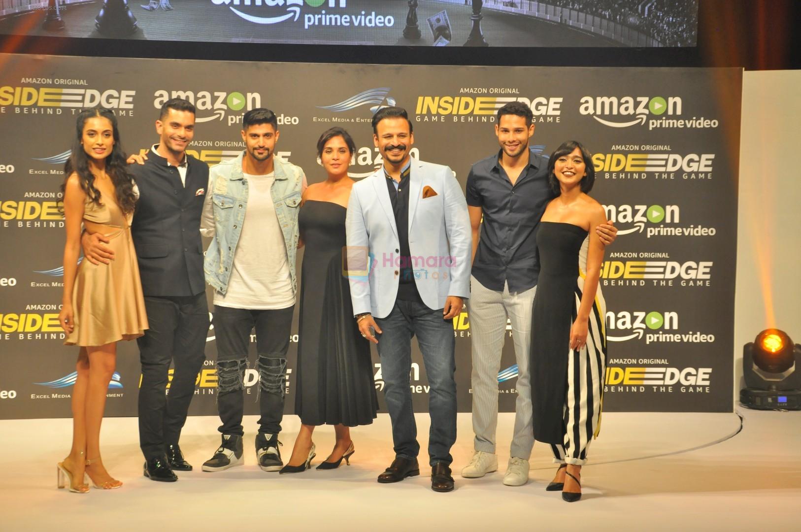 Angad Bedi, Tanuj Virwani, Richa Chadda, Vivek Oberoi, Siddhant Chaturvedi, Sayani Gupta at Trailer Launch Of Indiai's 1st Amazon Prime Video Original Series Inside Edge on 16th June 2017