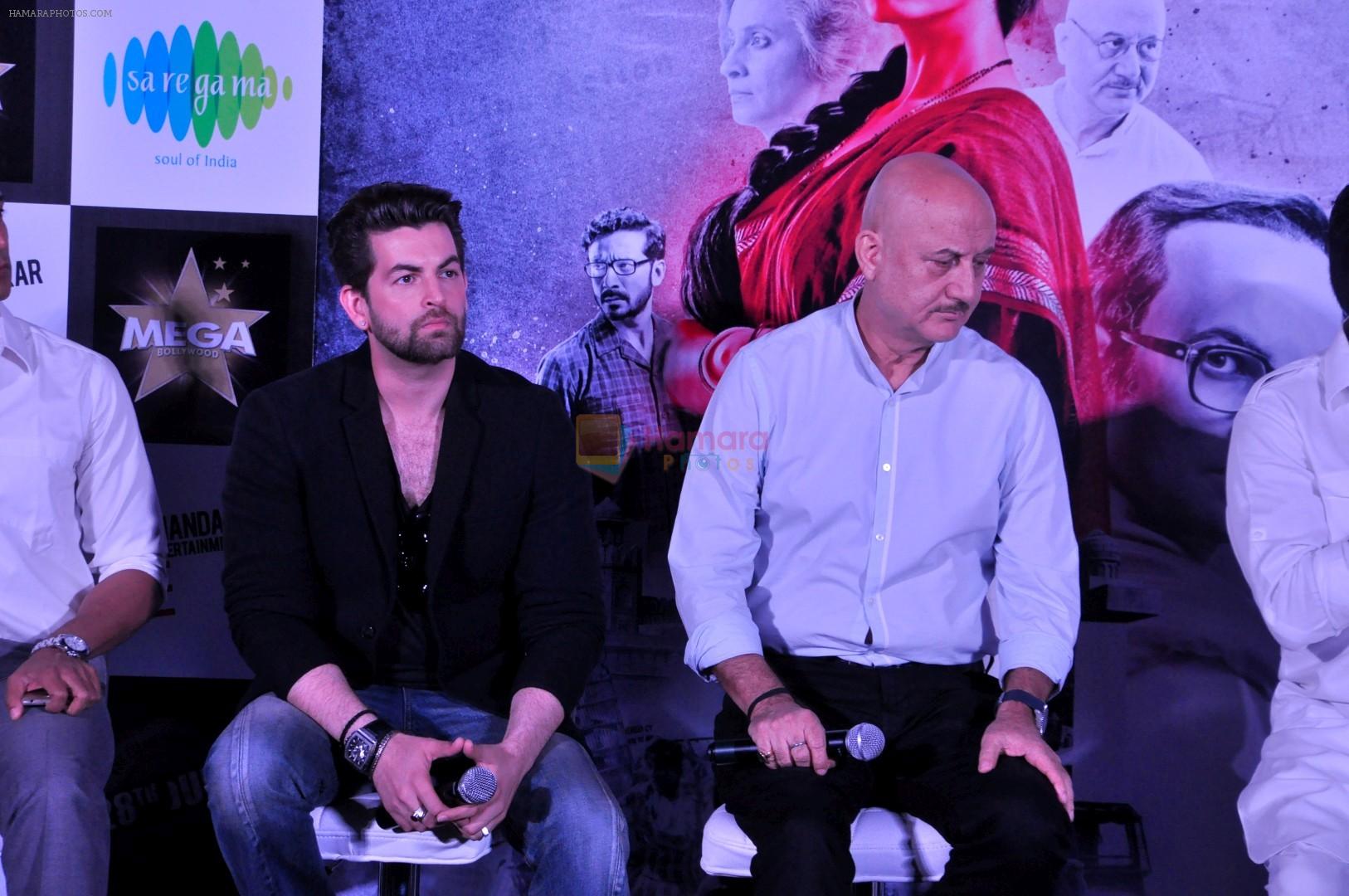 Anupam Kher, Neil Nitin Mukesh at the Trailer Launch Of Film Indu Sarkar in Mumbai on 16th June 2017