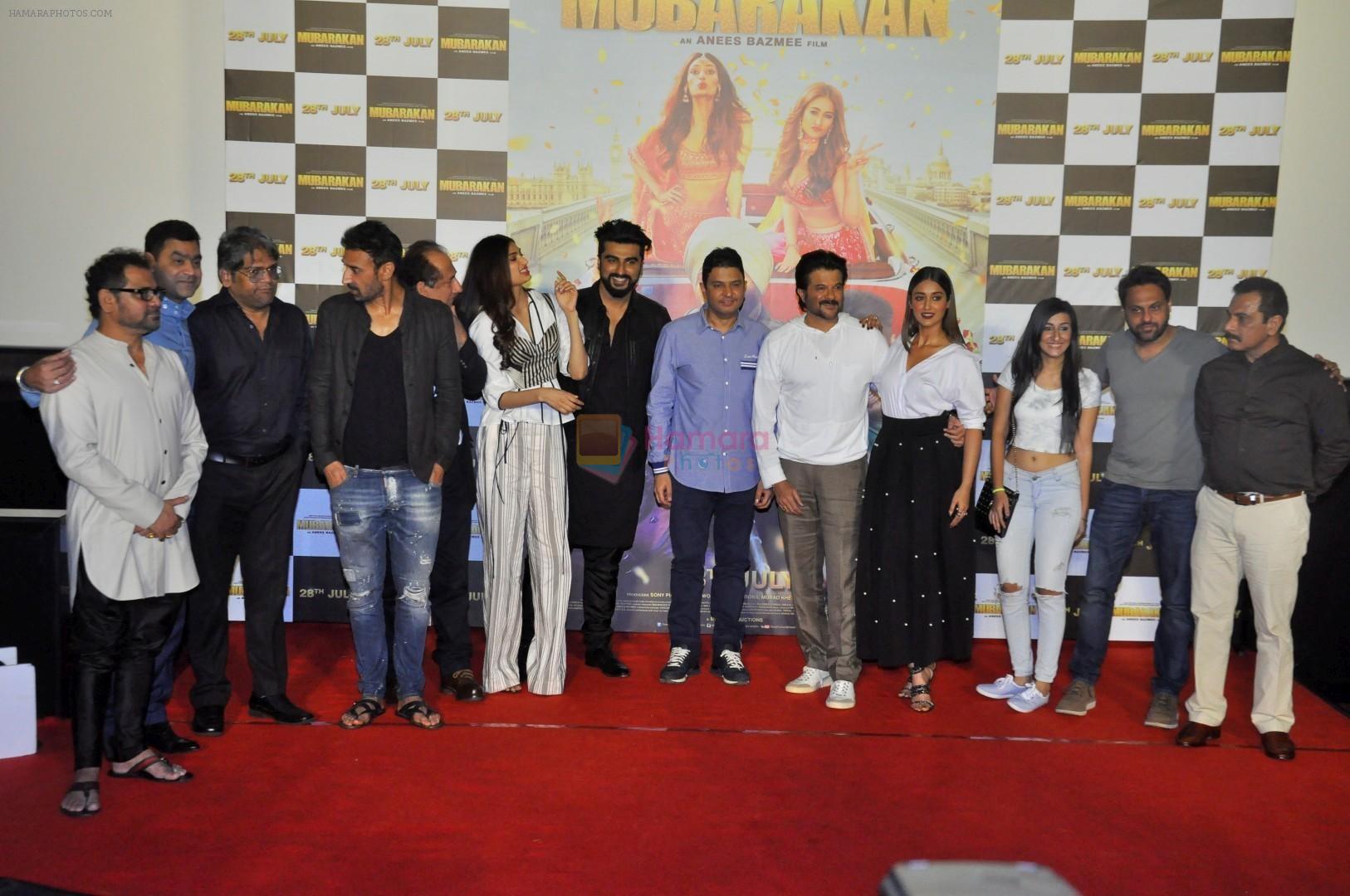 Arjun Kapoor, Athiya Shetty, Ileana D'Cruz, Anil Kapoor, Anees Bazmee, Bhushan Kumar at Trailer Launch Of Film Mubarakan on 20th June 2017