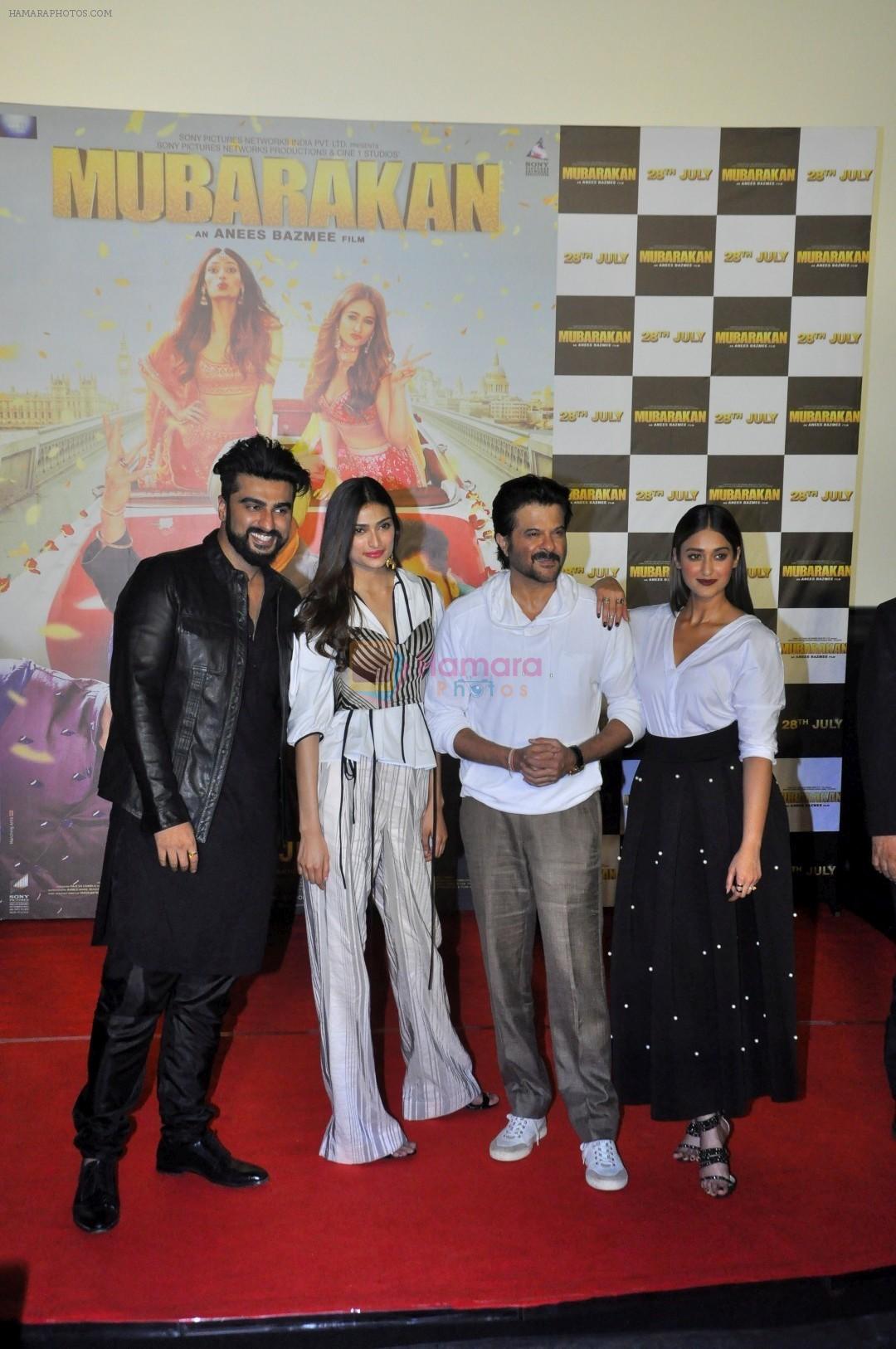 Arjun Kapoor, Athiya Shetty, Ileana D'Cruz, Anil Kapoor at Trailer Launch Of Film Mubarakan on 20th June 2017