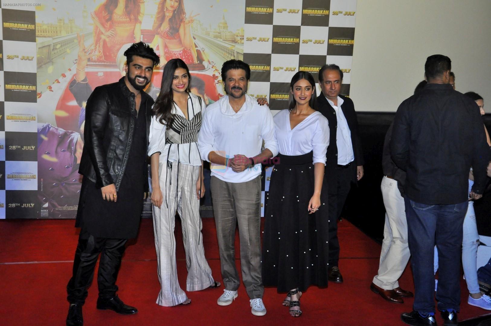 Arjun Kapoor, Athiya Shetty, Ileana D'Cruz, Anil Kapoor at Trailer Launch Of Film Mubarakan on 20th June 2017