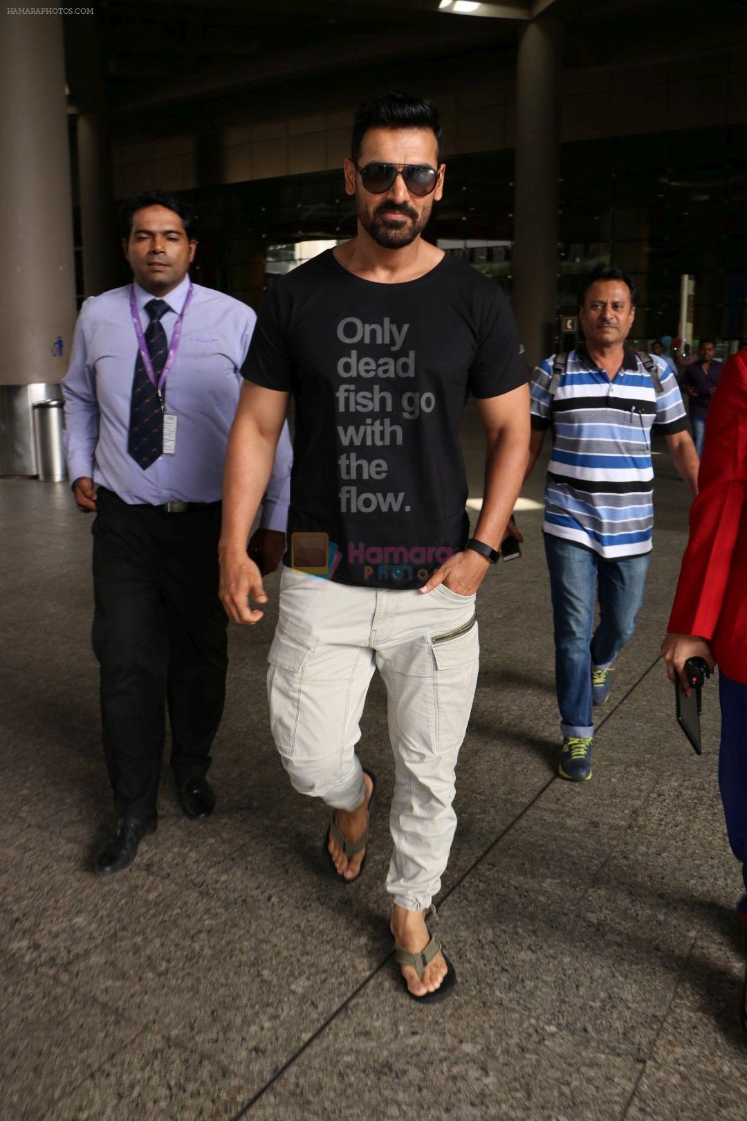 John Abraham at the Airport on 20th June 2017