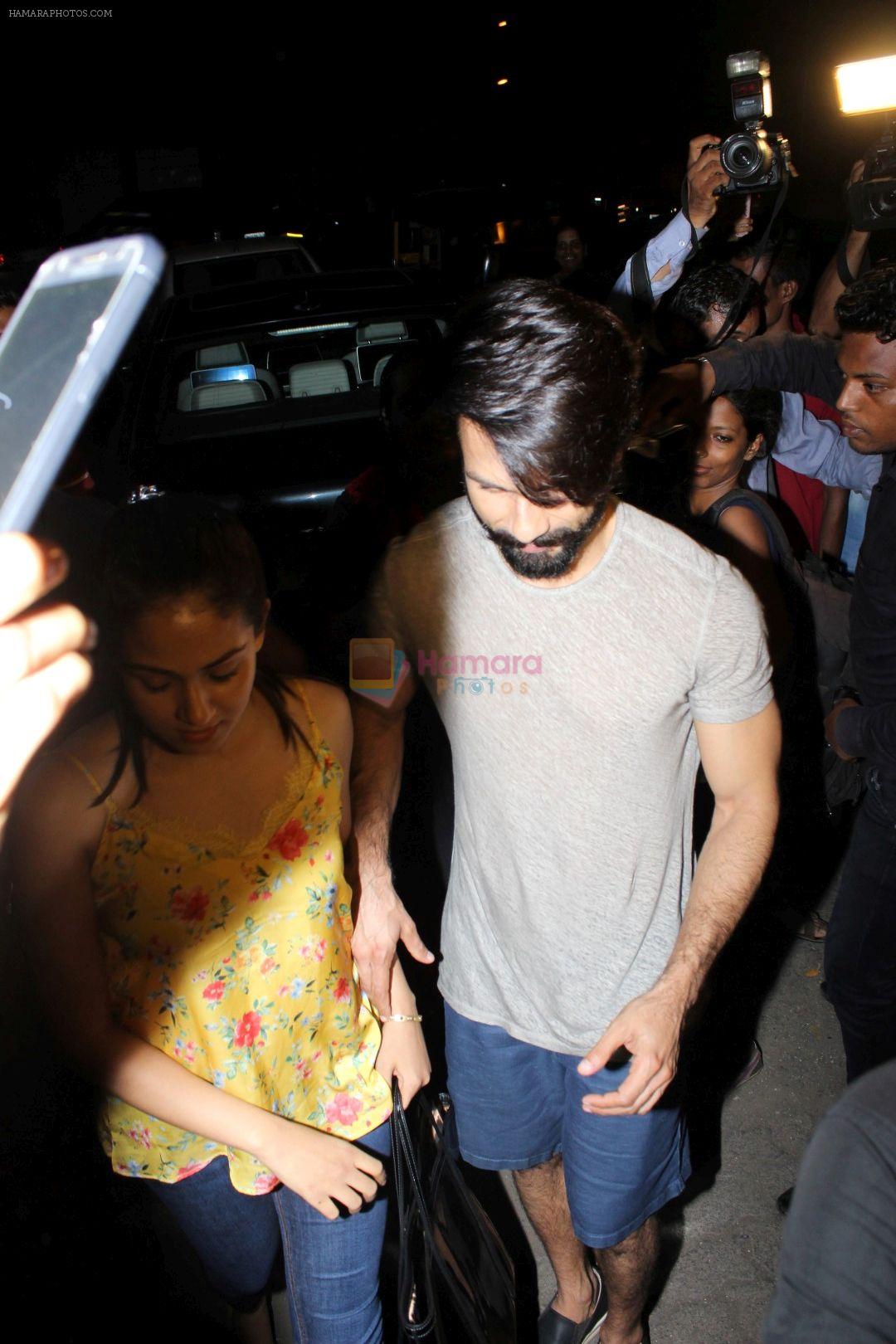 Shahid Kapoor and Mira Rajput spotted At Bastian Restaurant on 20th June 2017