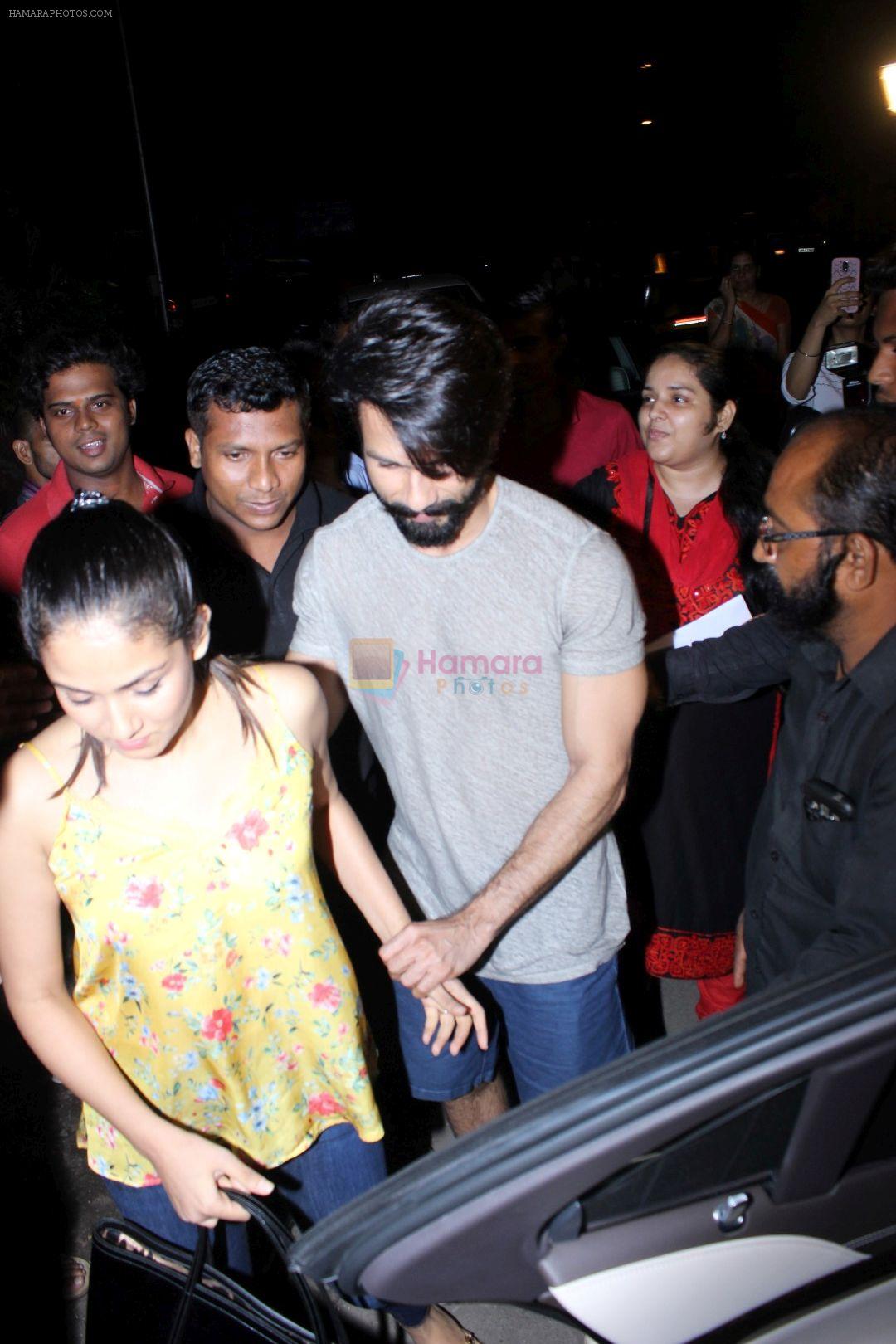 Shahid Kapoor and Mira Rajput spotted At Bastian Restaurant on 20th June 2017