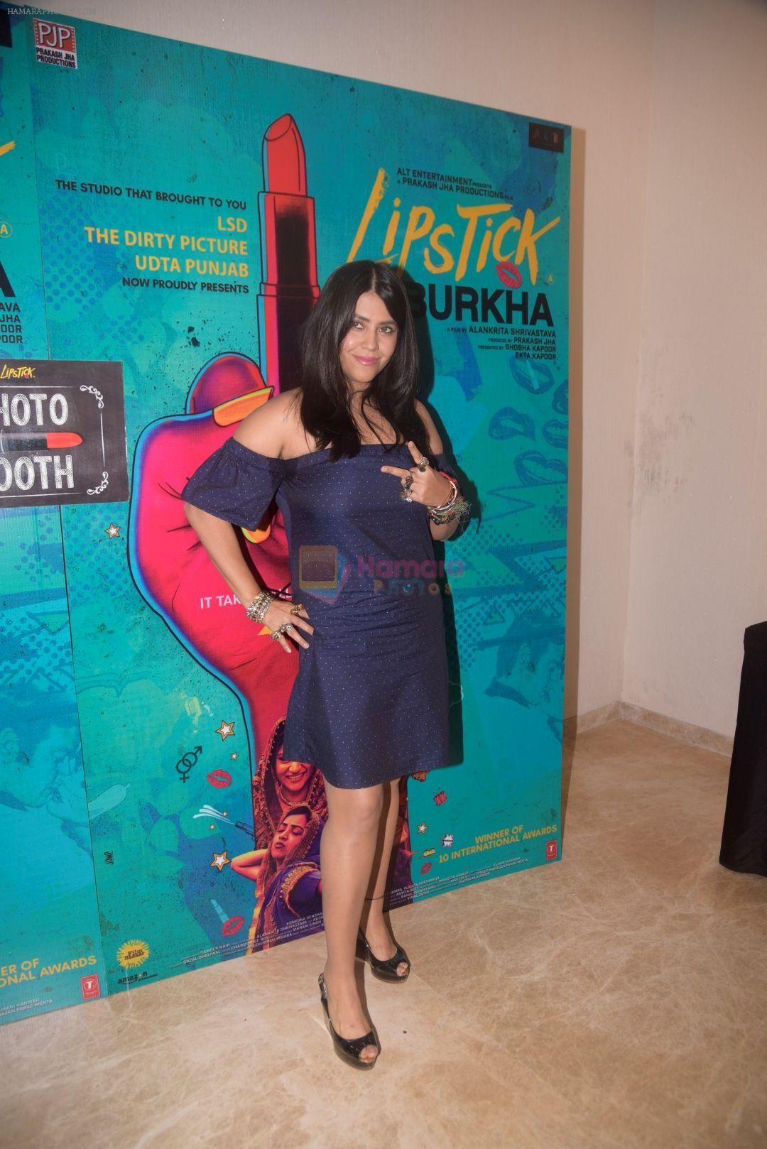 Ekta Kapoor at the Trailer Launch Of Film Lipstick Under My Burkha on 27th June 2017