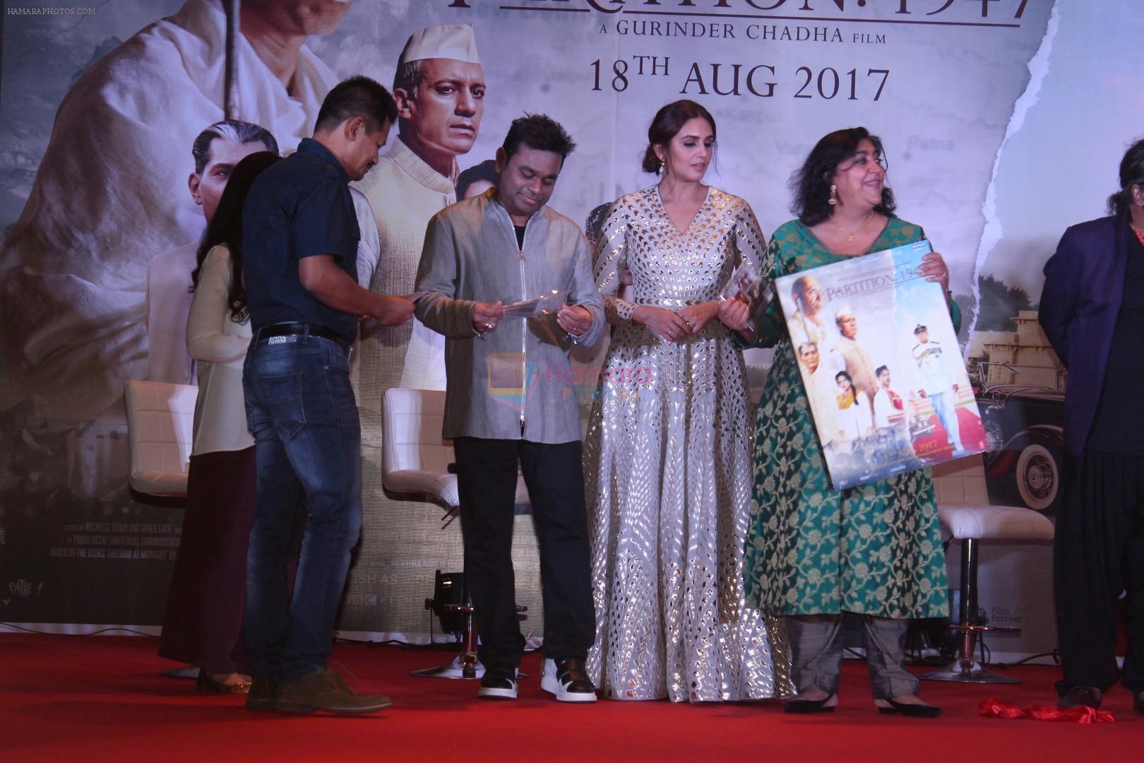 A. R. Rahman, Huma Qureshi, Gurinder Chadha At Music Launch Of Film Partition 1947 on 4th July 2017