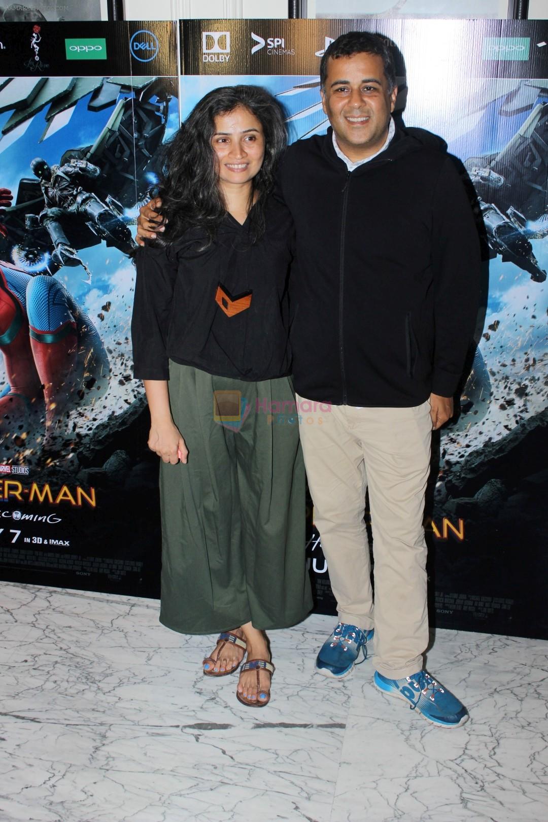 Chetan Bhagat at the Special Screening Of Film Spider Man Homecoming in Bandra on 4th July 2017