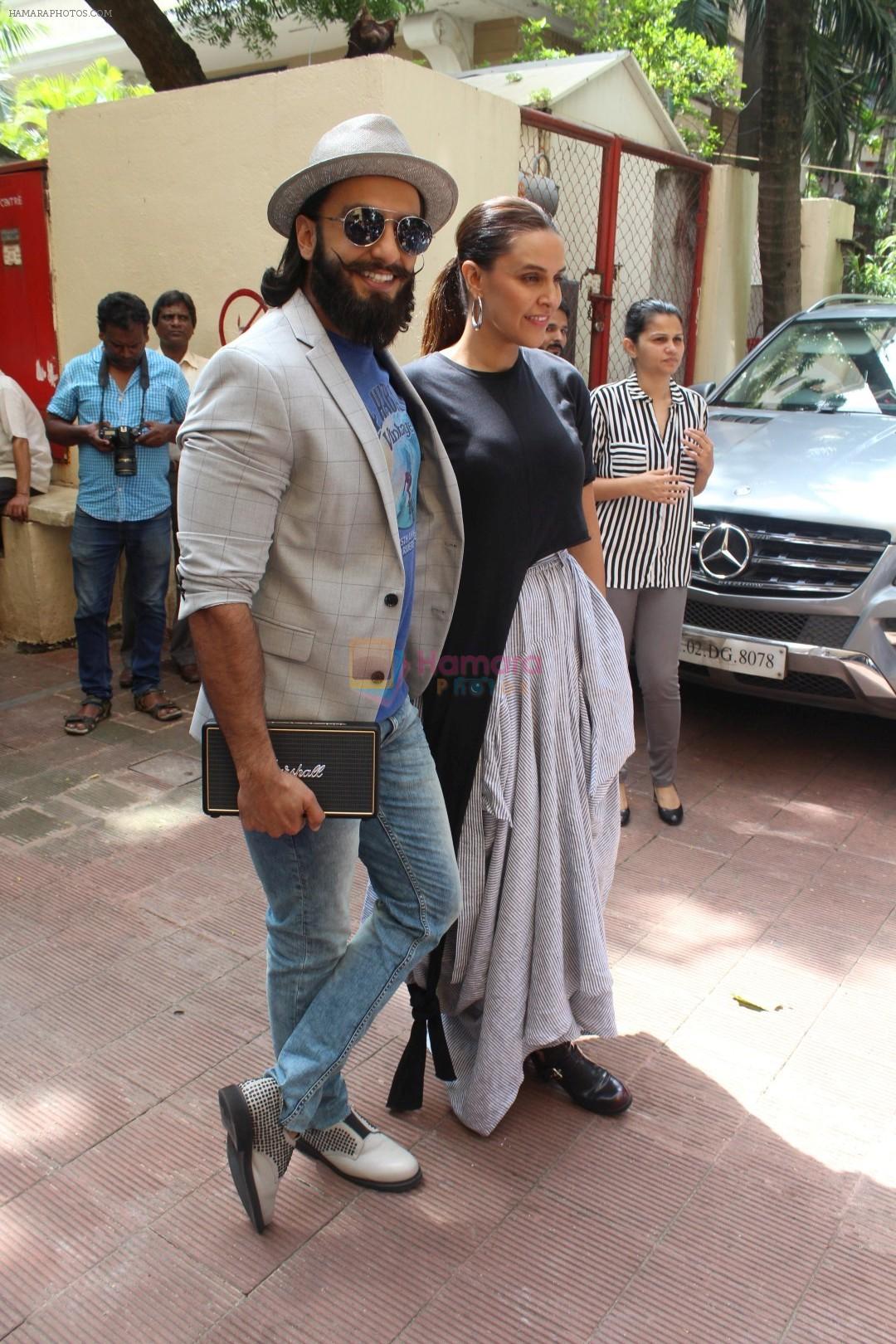 Ranveer Singh, Neha Dhupia Spotted before The Recording Of their Episode NoFilterNeha Season 2 on 10th July 2017