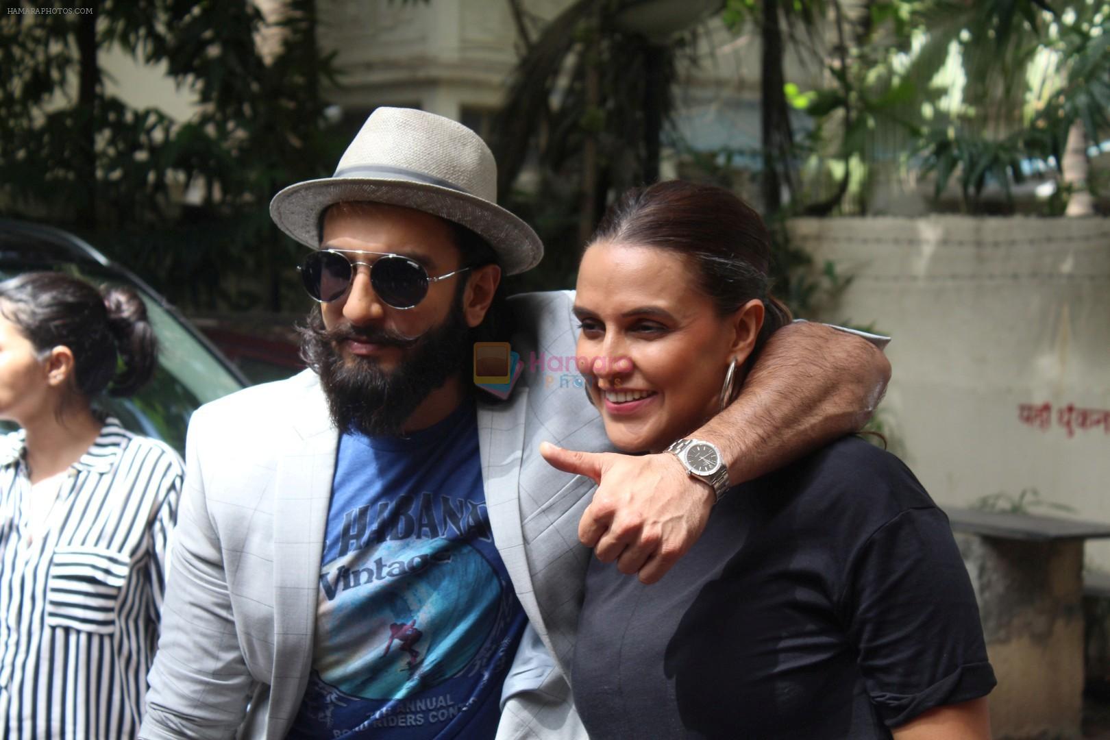 Ranveer Singh, Neha Dhupia Spotted before The Recording Of their Episode NoFilterNeha Season 2 on 10th July 2017