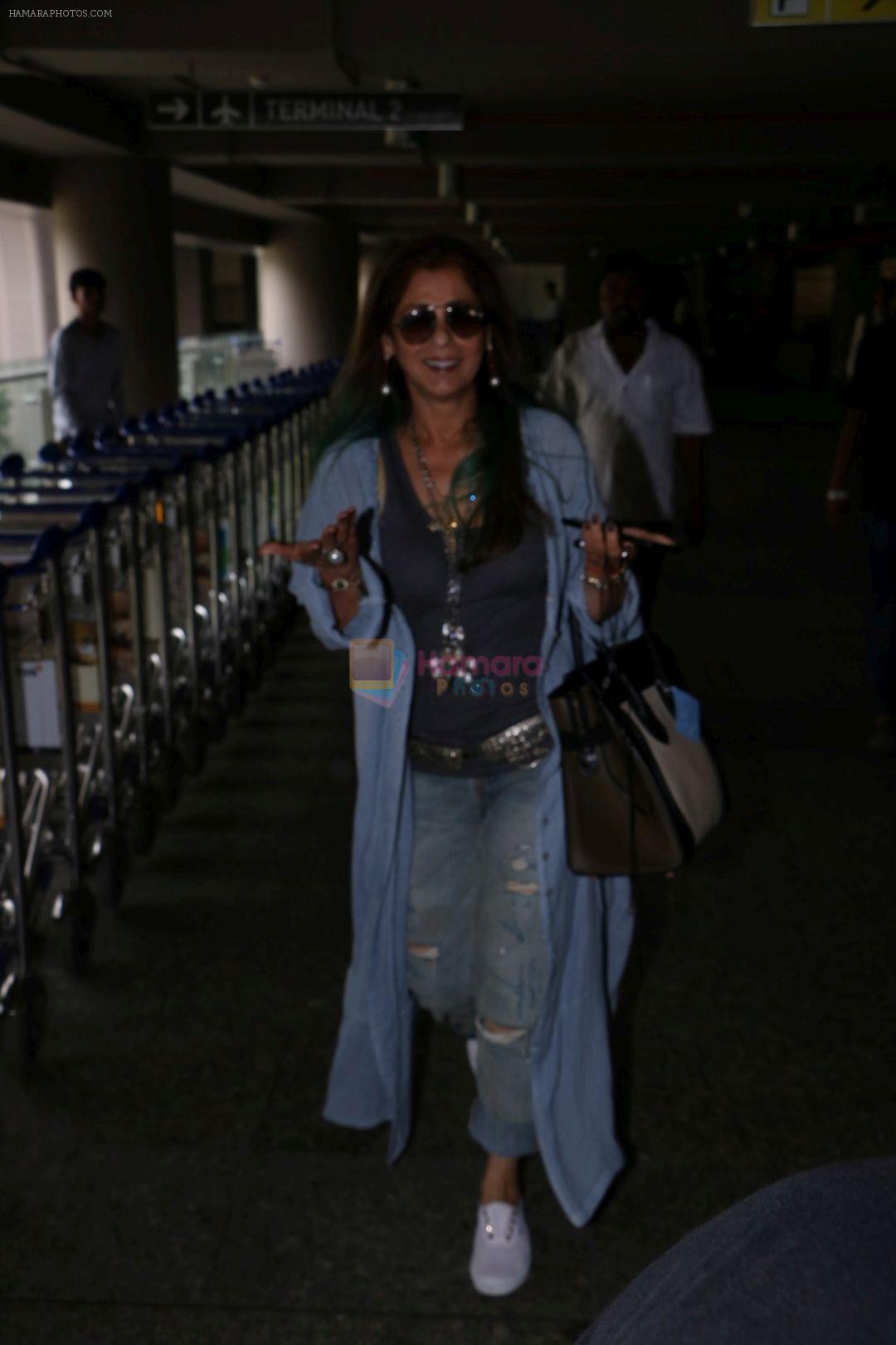 Dimple Kapadia spotted at the Airport on 10th July 2017