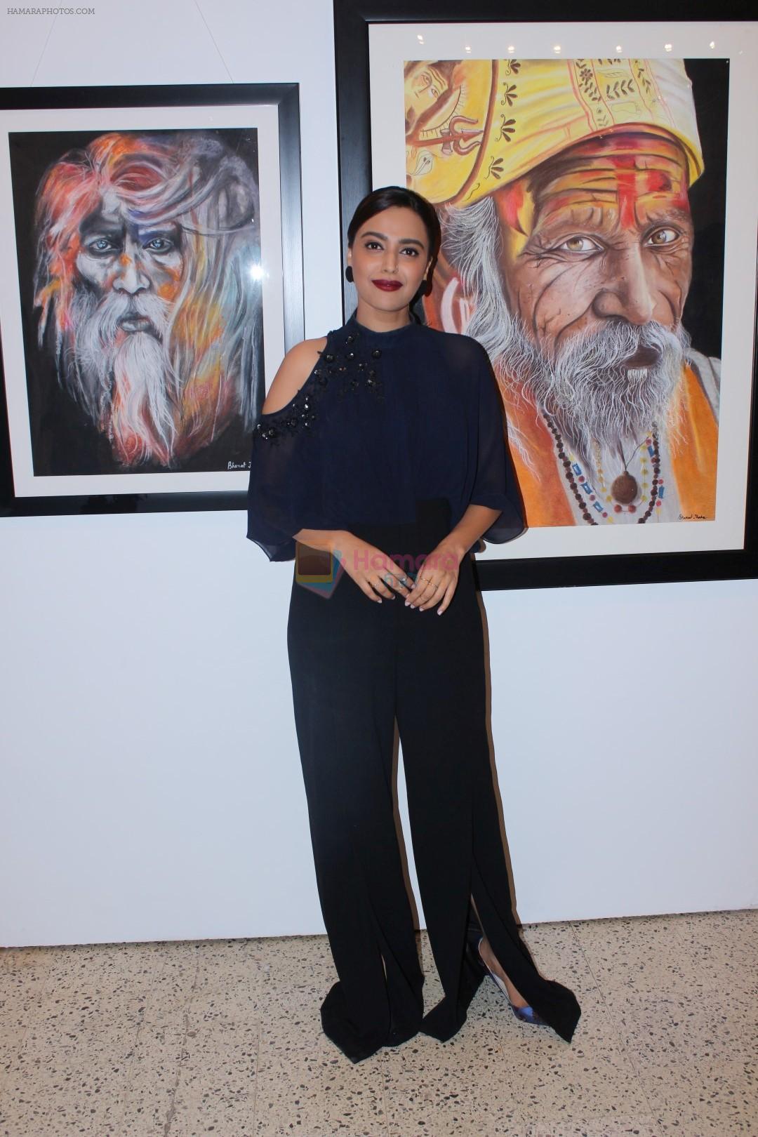 Swara Bhaskar at the Exhibition Of Mr Bharat Thakur Art Gallery on 14th July 2017