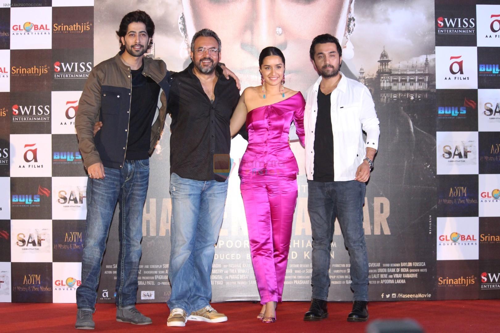 Shraddha Kapoor, Ankur Bhatia, Siddhanth Kapoor, Apoorva Lakhia at the Trailer Launch Of Film Haseena Parkar on 18th July 2017