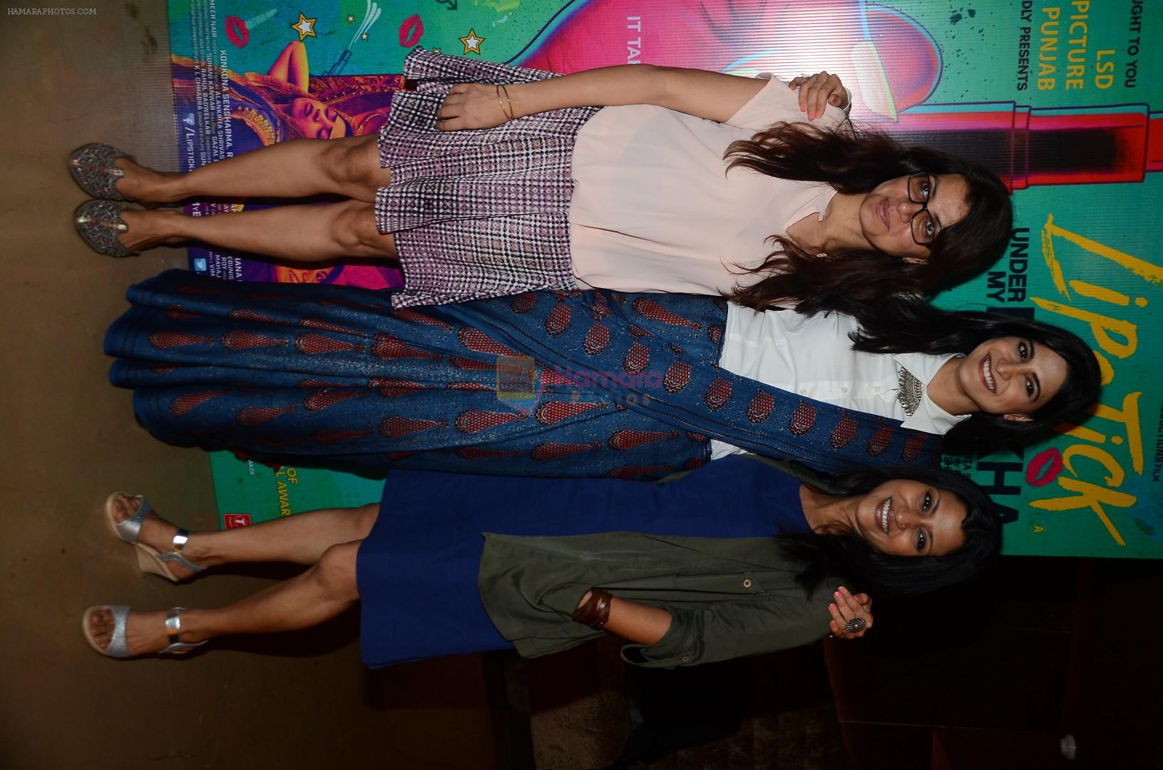 Konkona Sen Sharma, Aahana Kumrah, Alankrita Shrivastava at the Special Screening Of Film Lipstick Under My Burkha on 18th July 2017