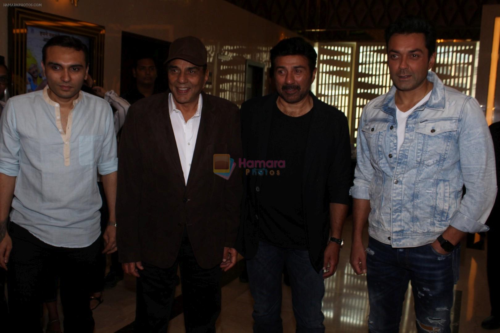 Dharmendra, Sunny Deol, Bobby Deol at the Trailer Launch Of Film Poster Boys on 24th July 2017
