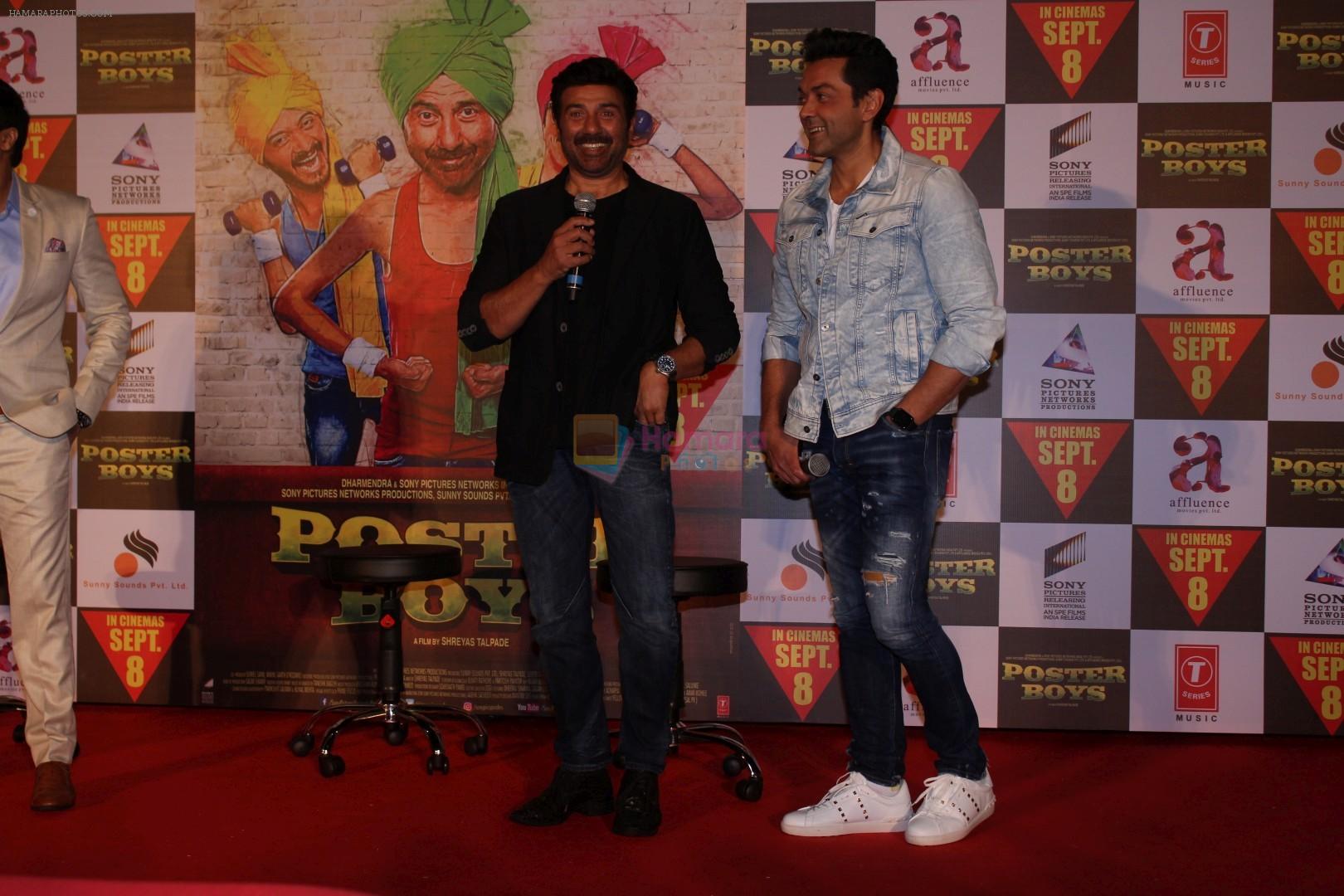 Sunny Deol, Bobby Deol at the Trailer Launch Of Film Poster Boys on 24th July 2017