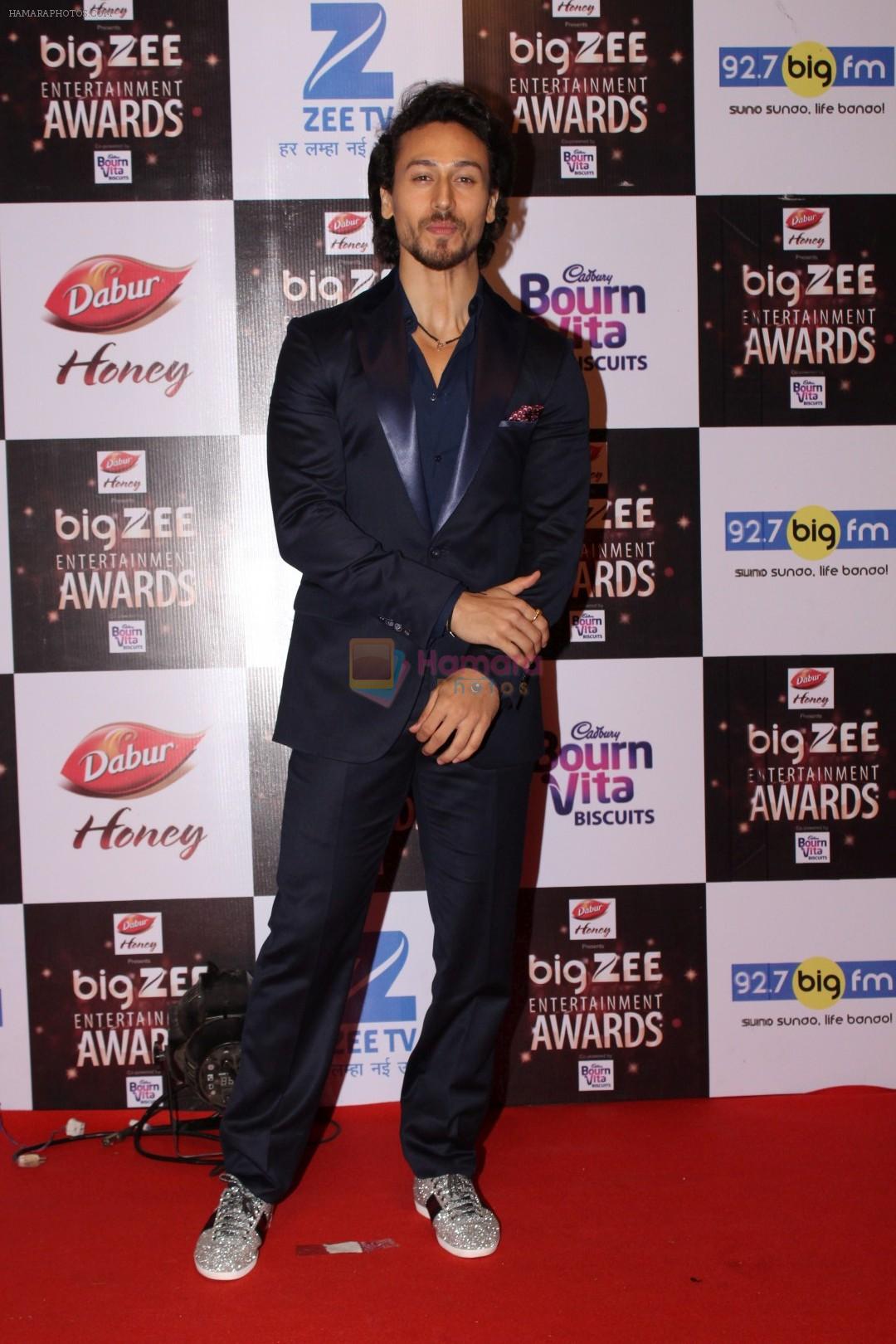 Tiger Shroff At Red Carpet Of Big Zee Entertainment Awards 2017 on 29th July 2017