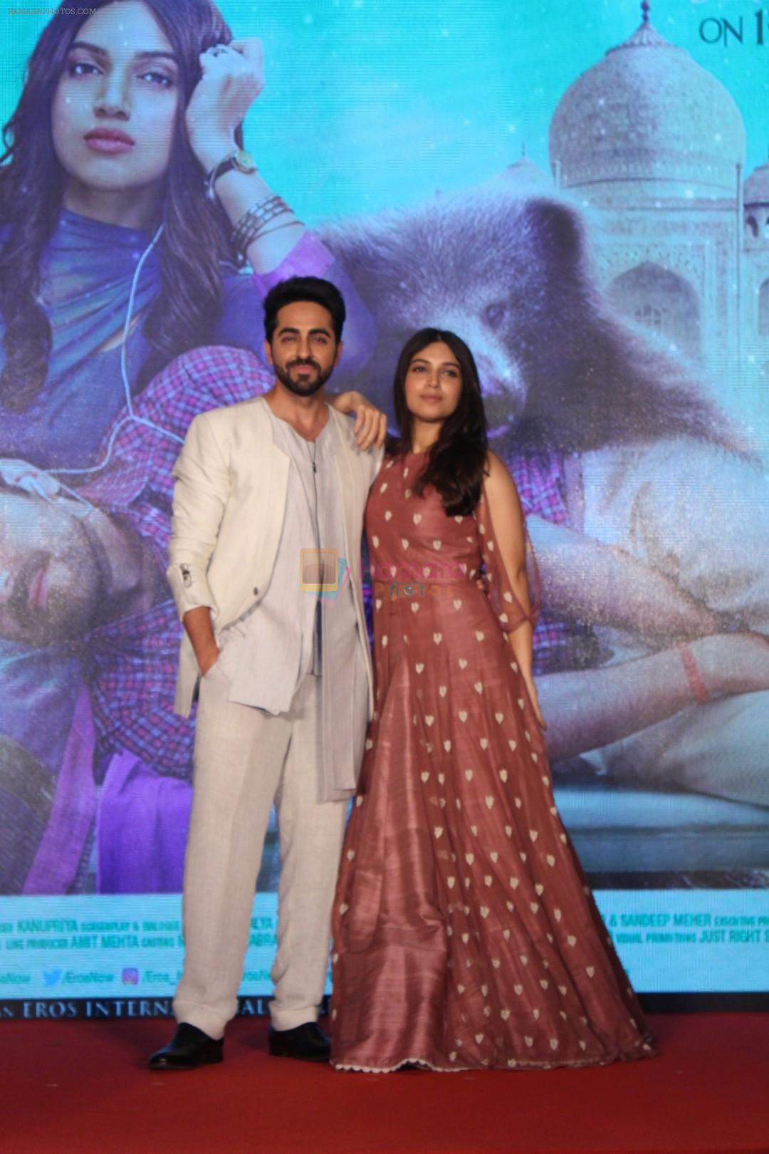 Ayushmann Khurrana, Bhumi Pednekar at the Trailer Launch Of Movie Shubh Mangal Savdhan on 1st Aug 2017