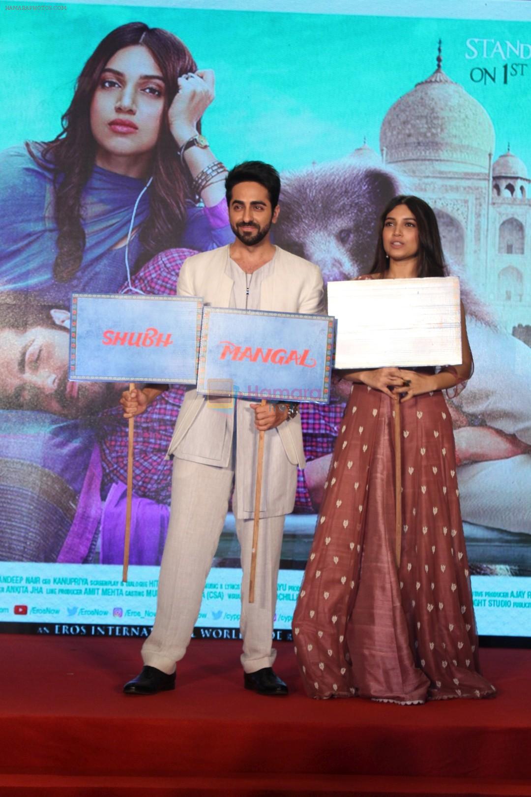 Ayushmann Khurrana, Bhumi Pednekar at the Trailer Launch Of Movie Shubh Mangal Savdhan on 1st Aug 2017
