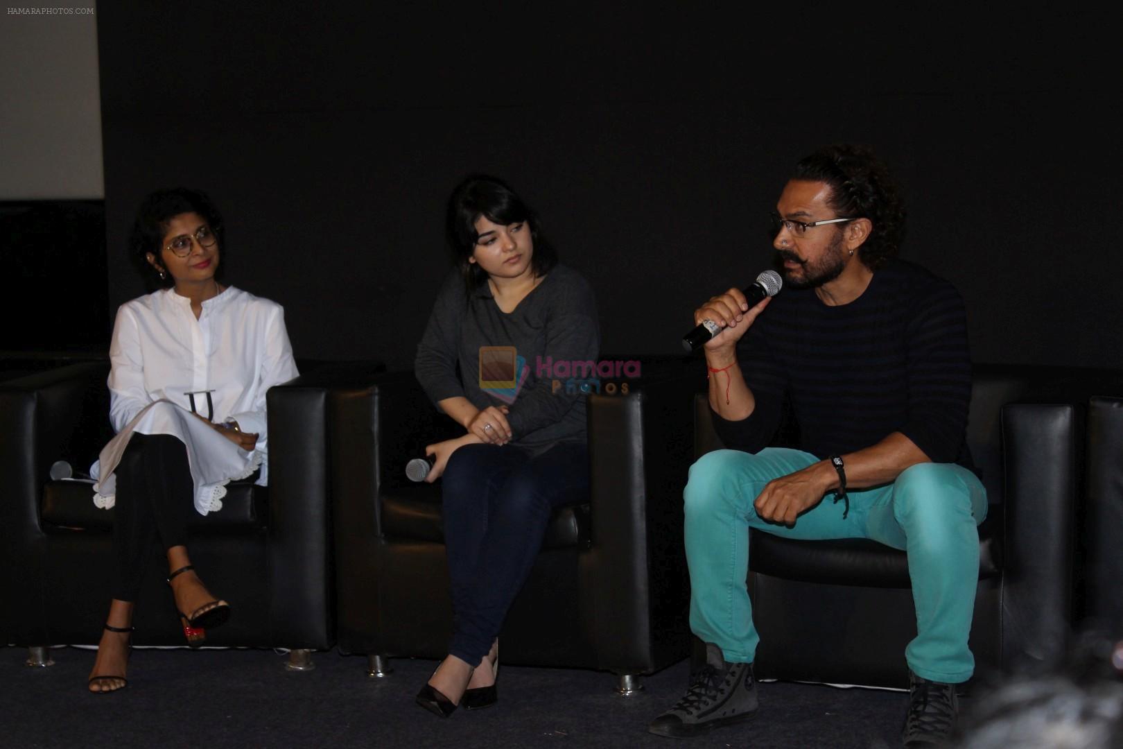 Aamir Khan, Kiran Rao, Zaira Wasim at Trailer Launch Of Film Secret Superstar on 2nd Aug 2017