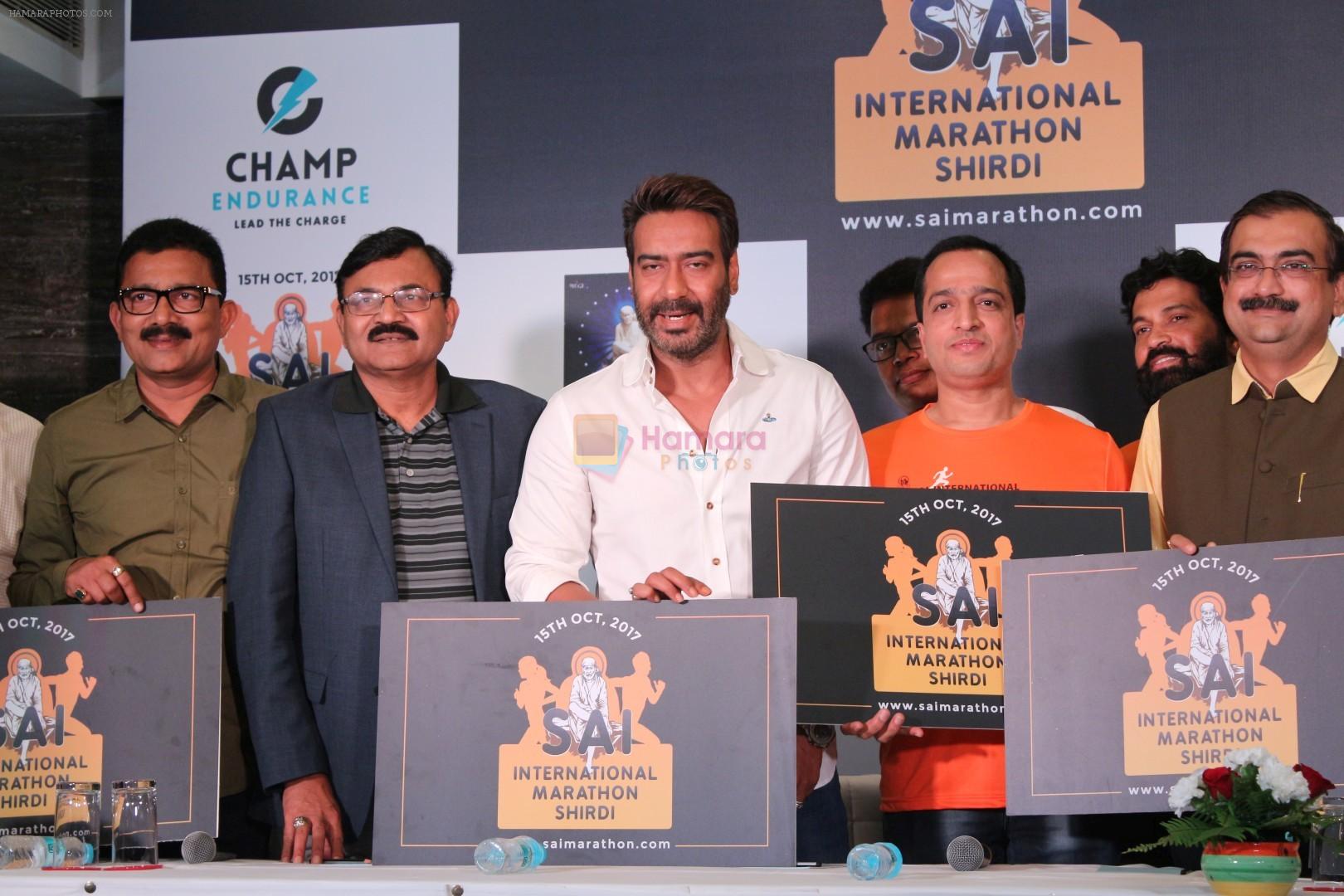 Ajay Devgan At Press Conference Of Sai International Marathon Shirdi on 2nd Aug 2017