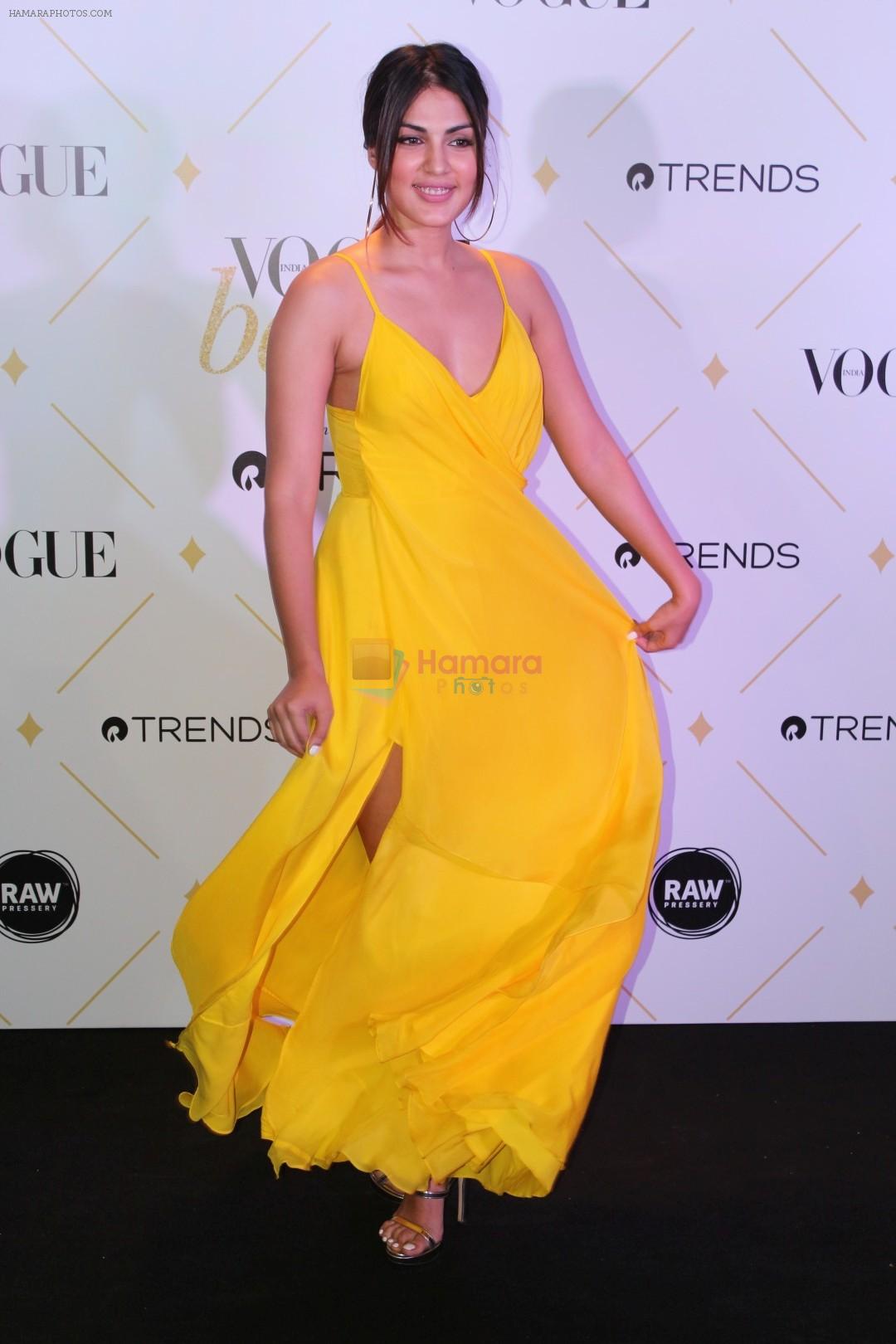 Rhea Chakraborty at The Red Carpet Of Vogue Beauty Awards 2017 on 2nd Aug 2017