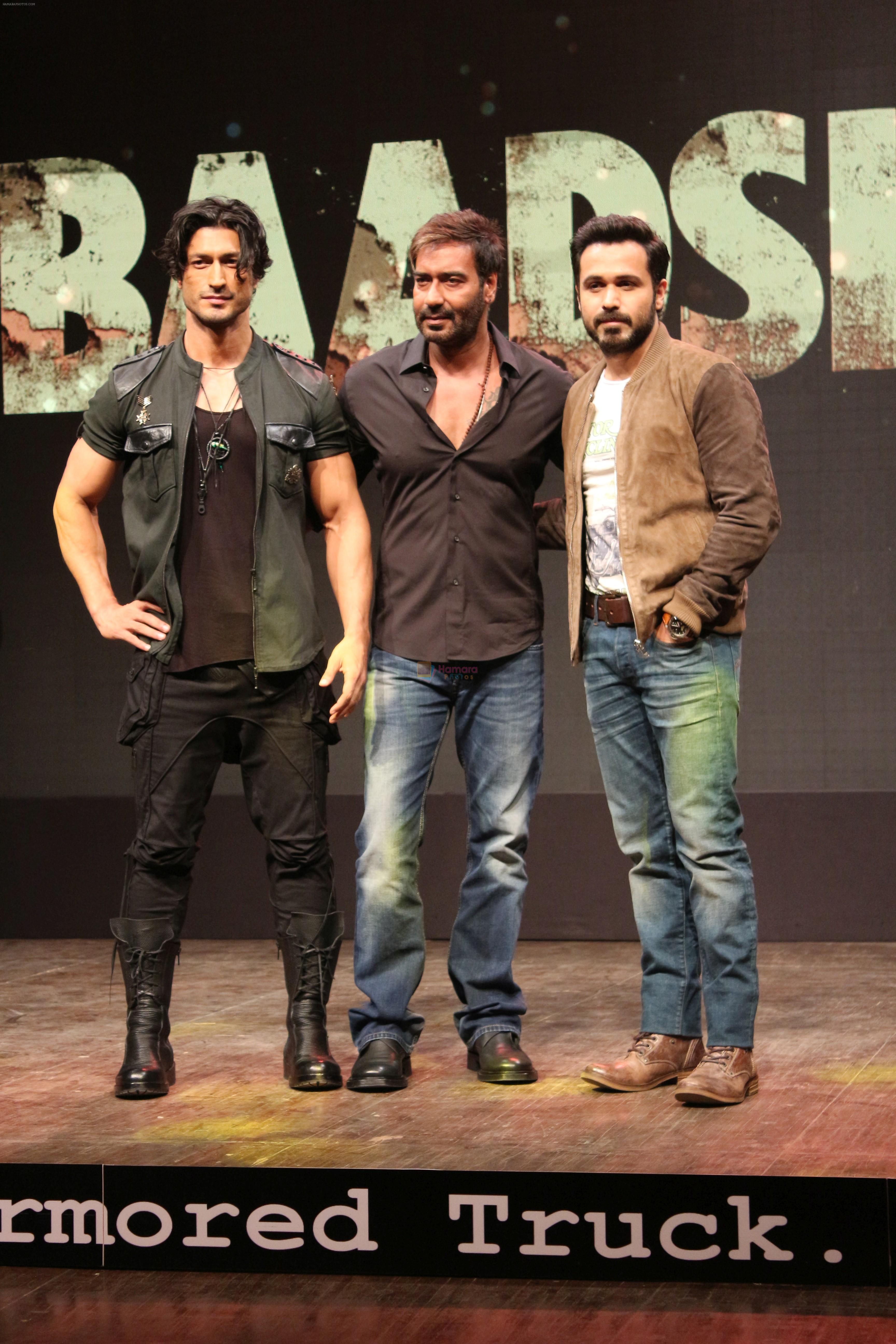 Vidyut Jammwal, Ajay Devgan, Emraan Hashmi at The Trailer Launch Of Baadshaho on 7th Aug 2017-1