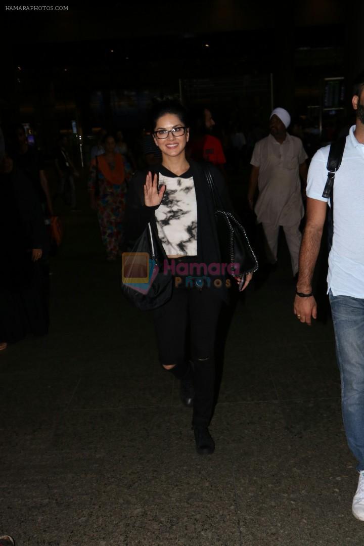 Sunny Leone At International Airport on 17th Aug 2017
