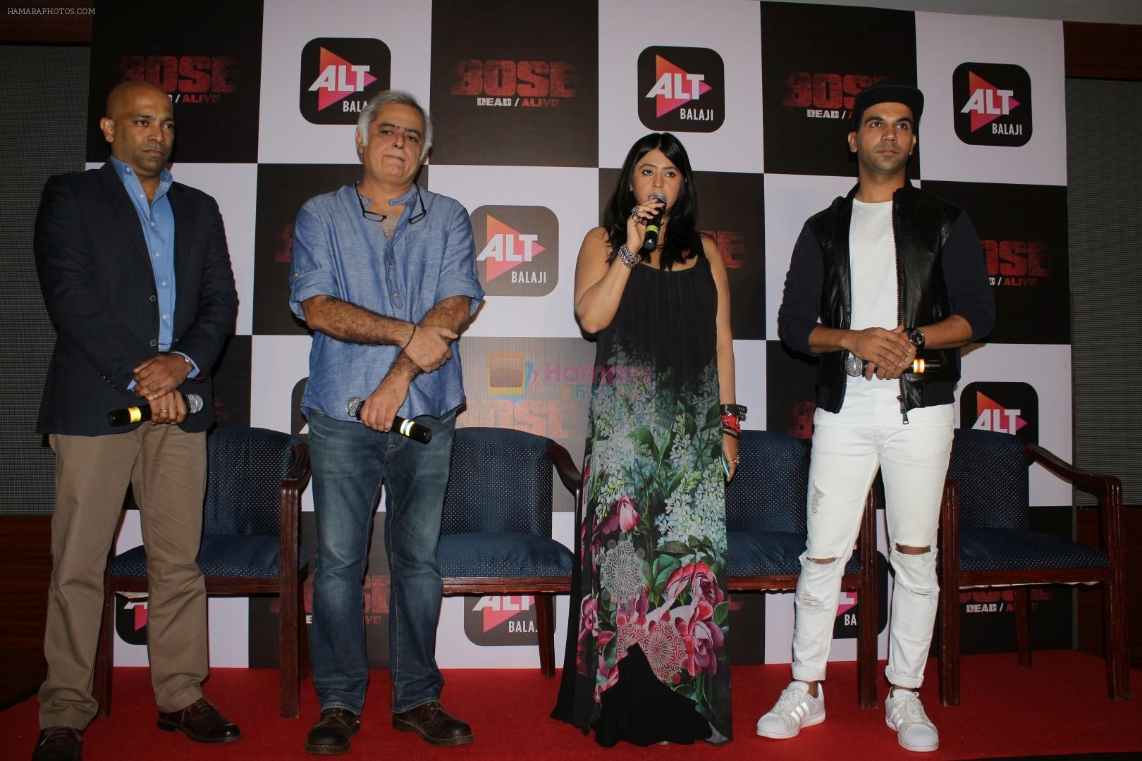 Hnasal Mehta, Ekta Kapoor, Rajkummar Rao at ALT Balaji Announces Original Web Show Bose- Dead-Alive on 18th Aug 2017