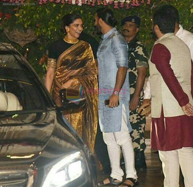 Deepika Padukone at the Ganesh Chaturthi Celebration At Ambani House on 26th Aug 2017