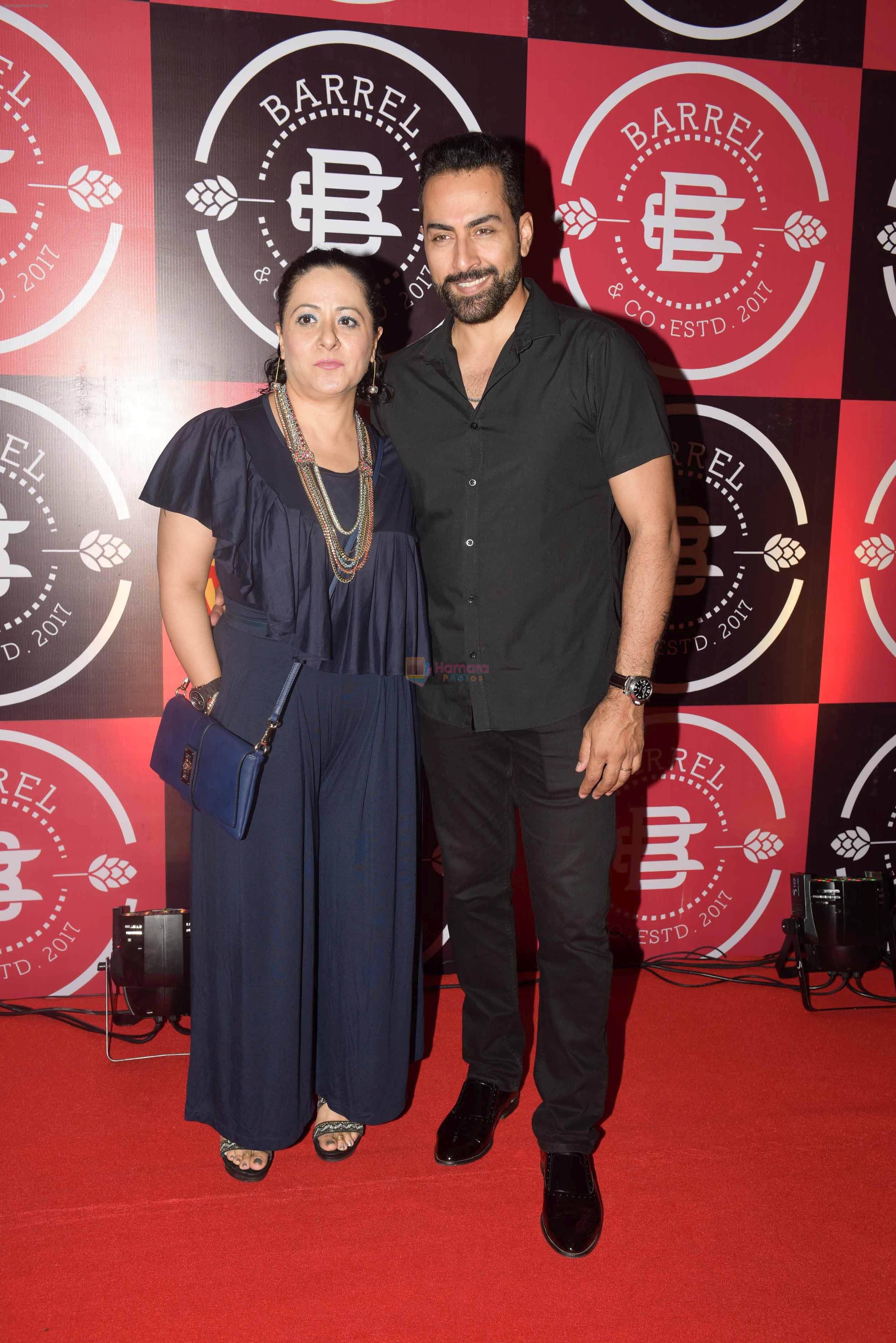 Mona Pandey and Sudhanshu Pandey at the Launch Party of Barrel & Co on 7th Sept 2017