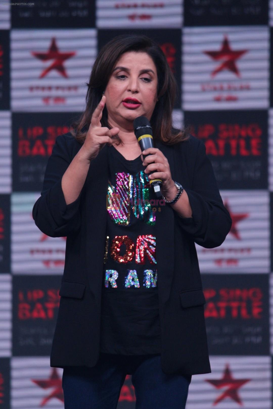 Farah Khan at the press conference of Star Plus Show Lip Sing Battle on 7th Sept 2017