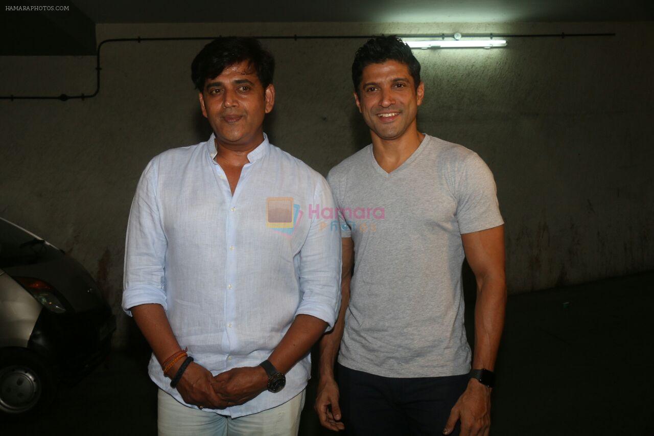 Farhan Akhtar & Ravi Kishan at the Special Screening Of Film Lucknow Central on 13th Sept 2017