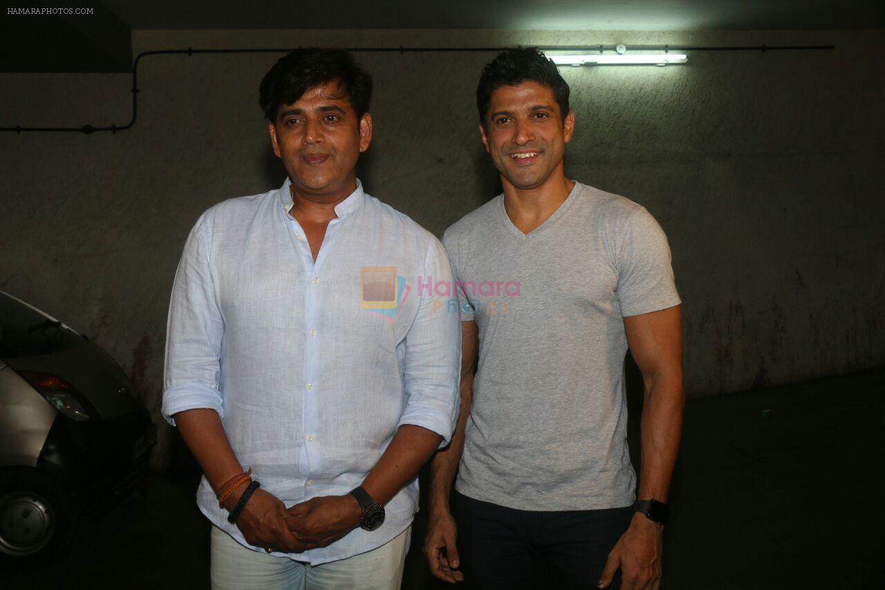 Farhan Akhtar, Ravi Kishan at the Special Screening Of Film Lucknow Central on 13th Sept 2017