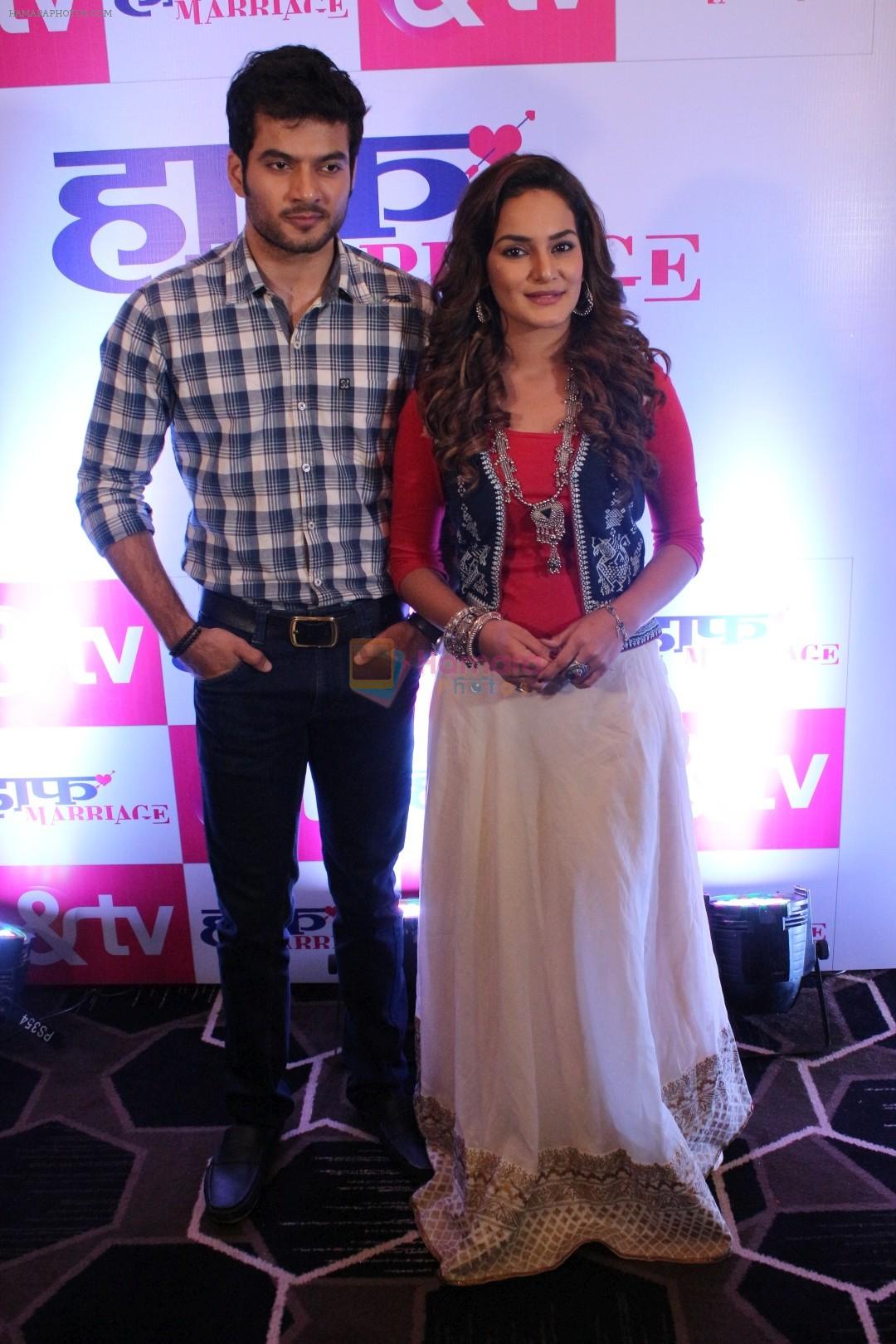 Priyanka Purohit, Tanuj Miglani at the Launch Of &TV New Show Half Marriage on 14th Sept 2017