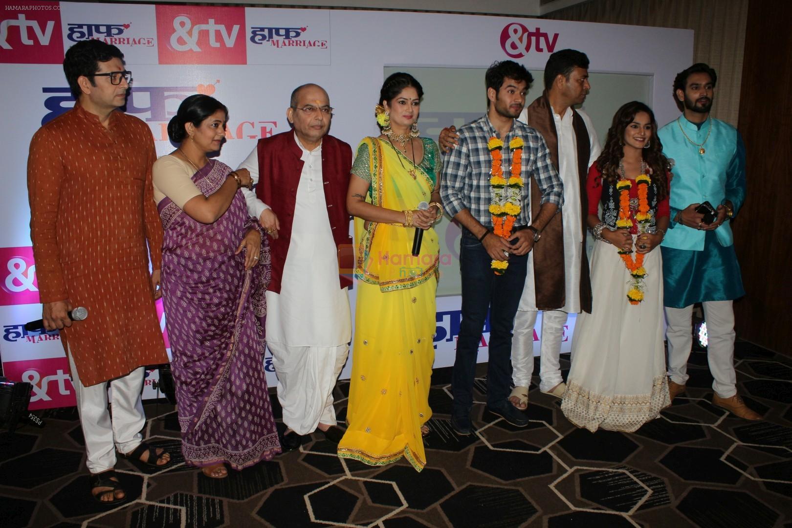 Priyanka Purohit, Tanuj Miglani, Resham Tipnis, Satyajit Shama, Muni Jha at the Launch Of &TV New Show Half Marriage on 14th Sept 2017