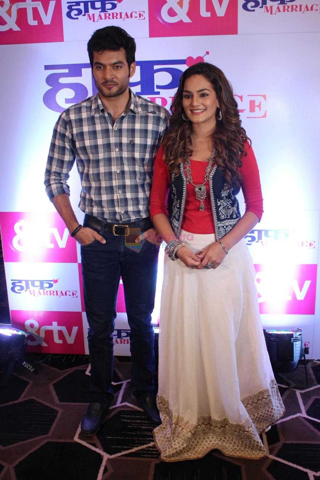 Priyanka Purohit, Tanuj Miglani at the Launch Of &TV New Show Half Marriage on 14th Sept 2017
