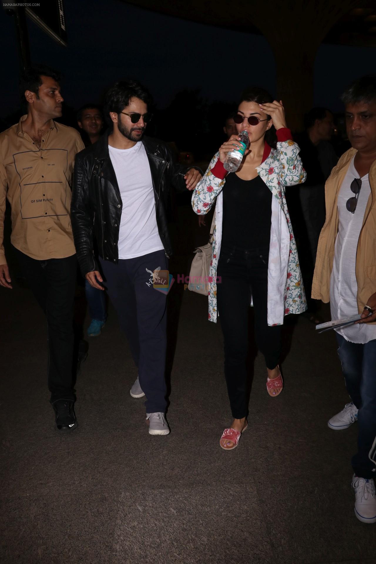 Varun Dhawan, Jacqueline Fernandez Spotted At Airport on 19th Sept 2017