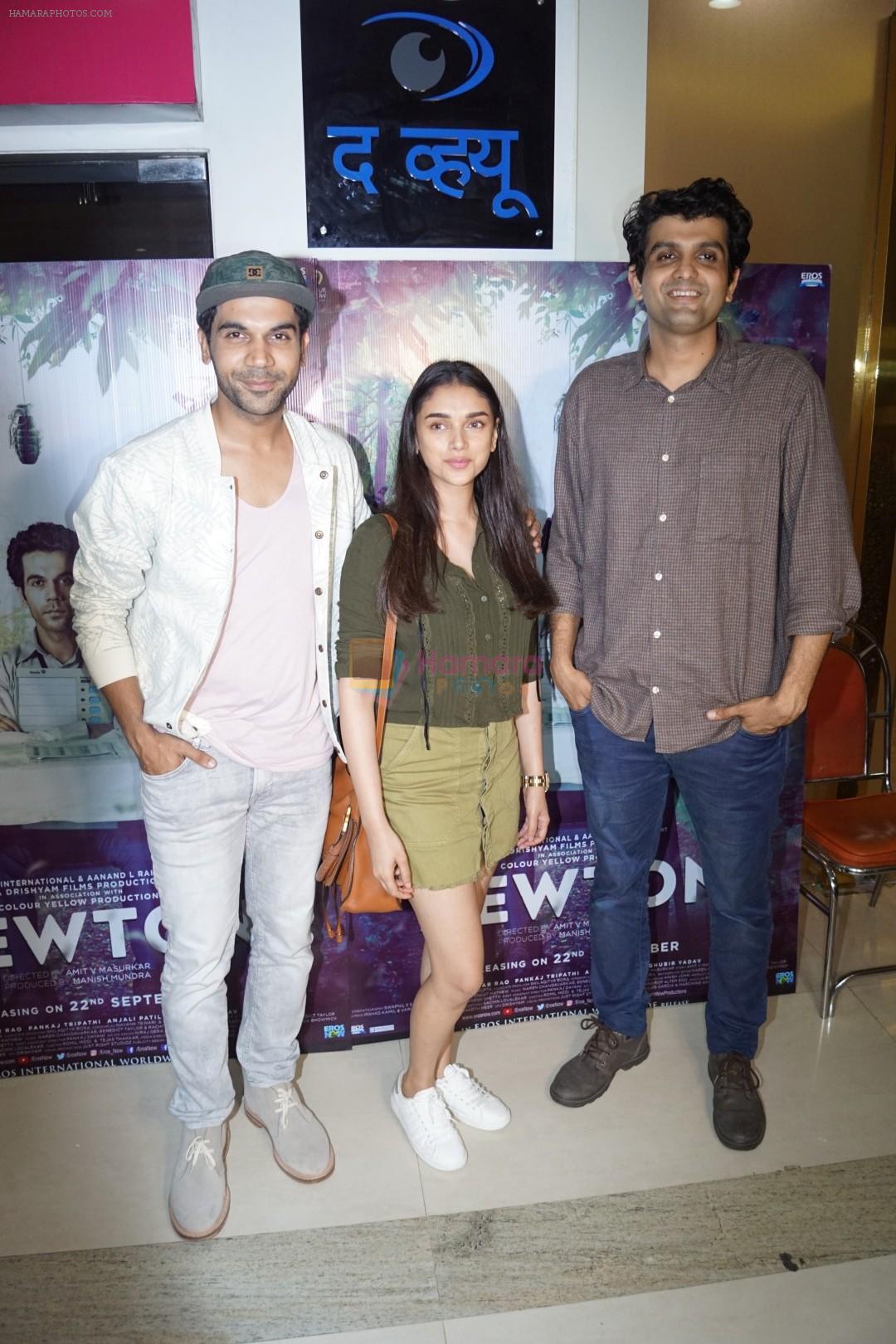 Rajkummar Rao, Aditi Rao Hydari at the Special Screening Of Film Newton At The View on 21st Sept 2017